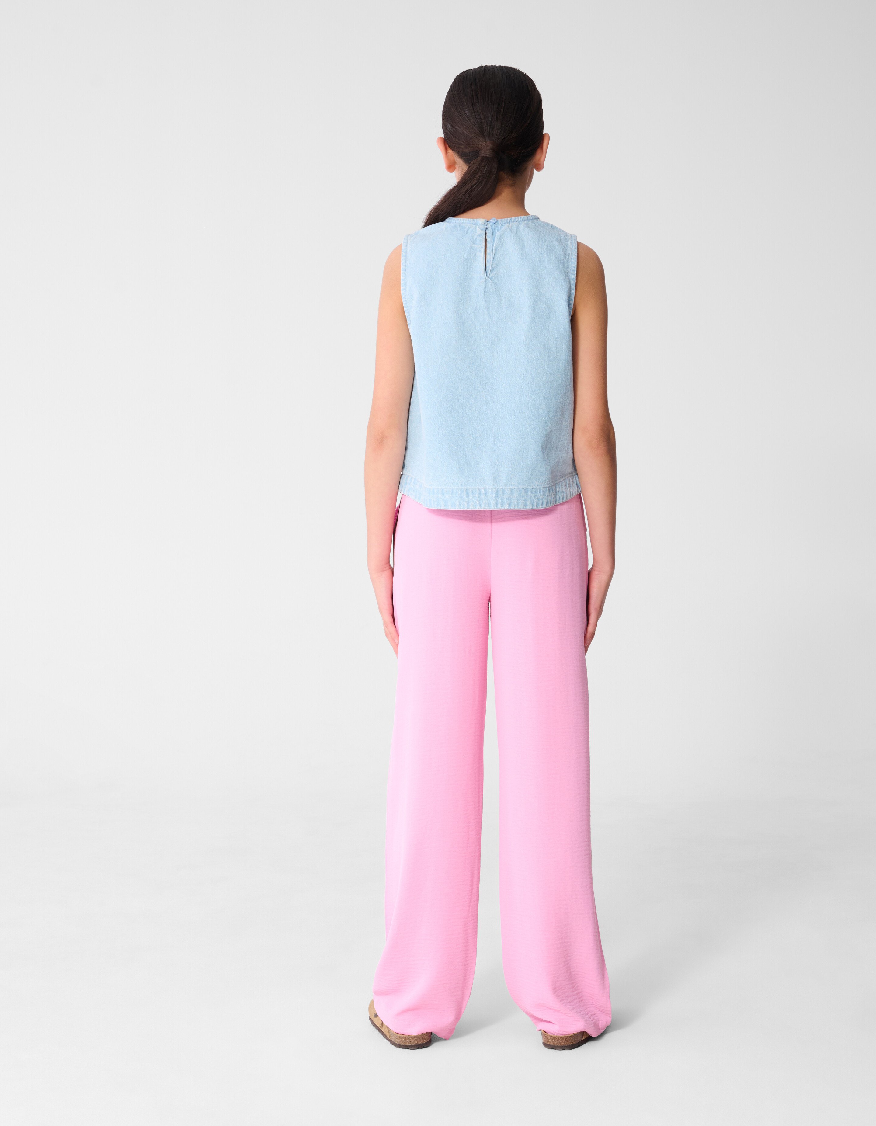 Strass Denim Top Hellblau SHOEBY GIRLS