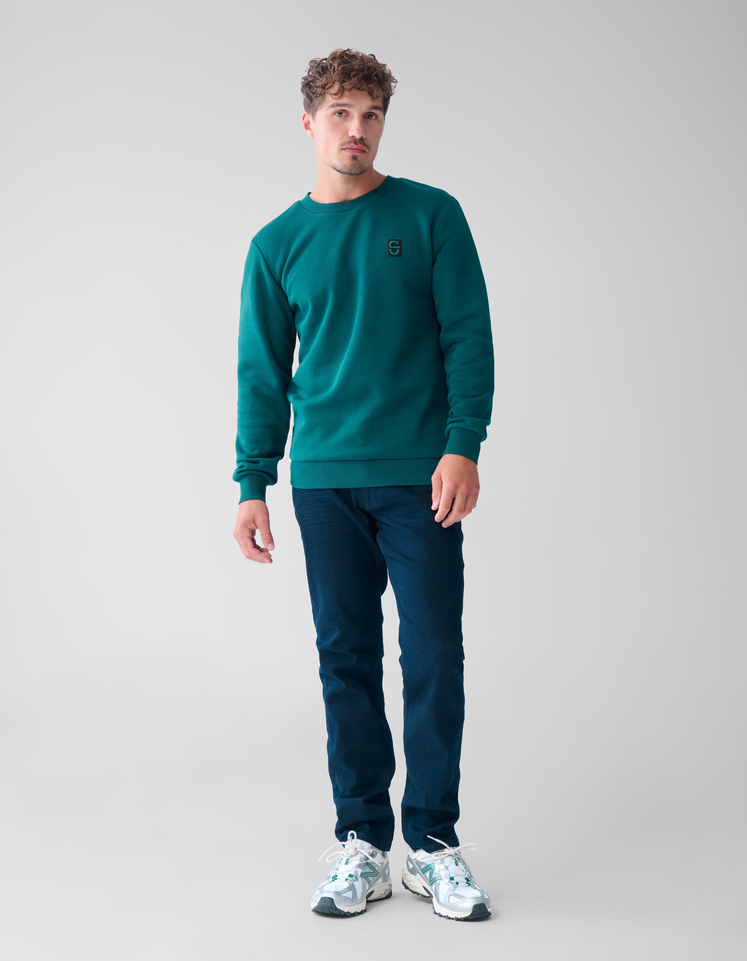 Abzeichen-Pullover Dunkelgrün SHOEBY MEN