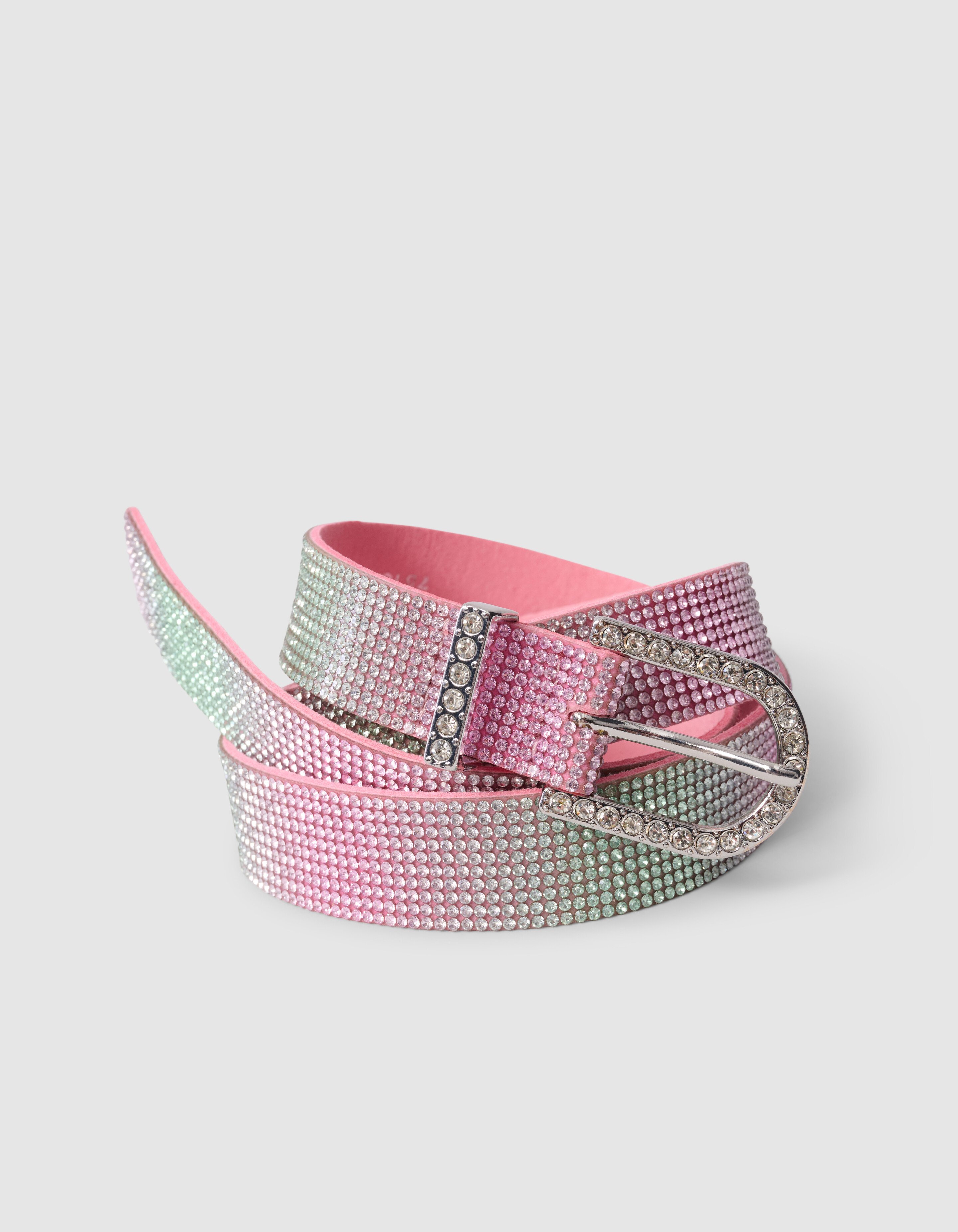 Regenbogen Strass Riem Rosa SHOEBY ACCESSOIRES