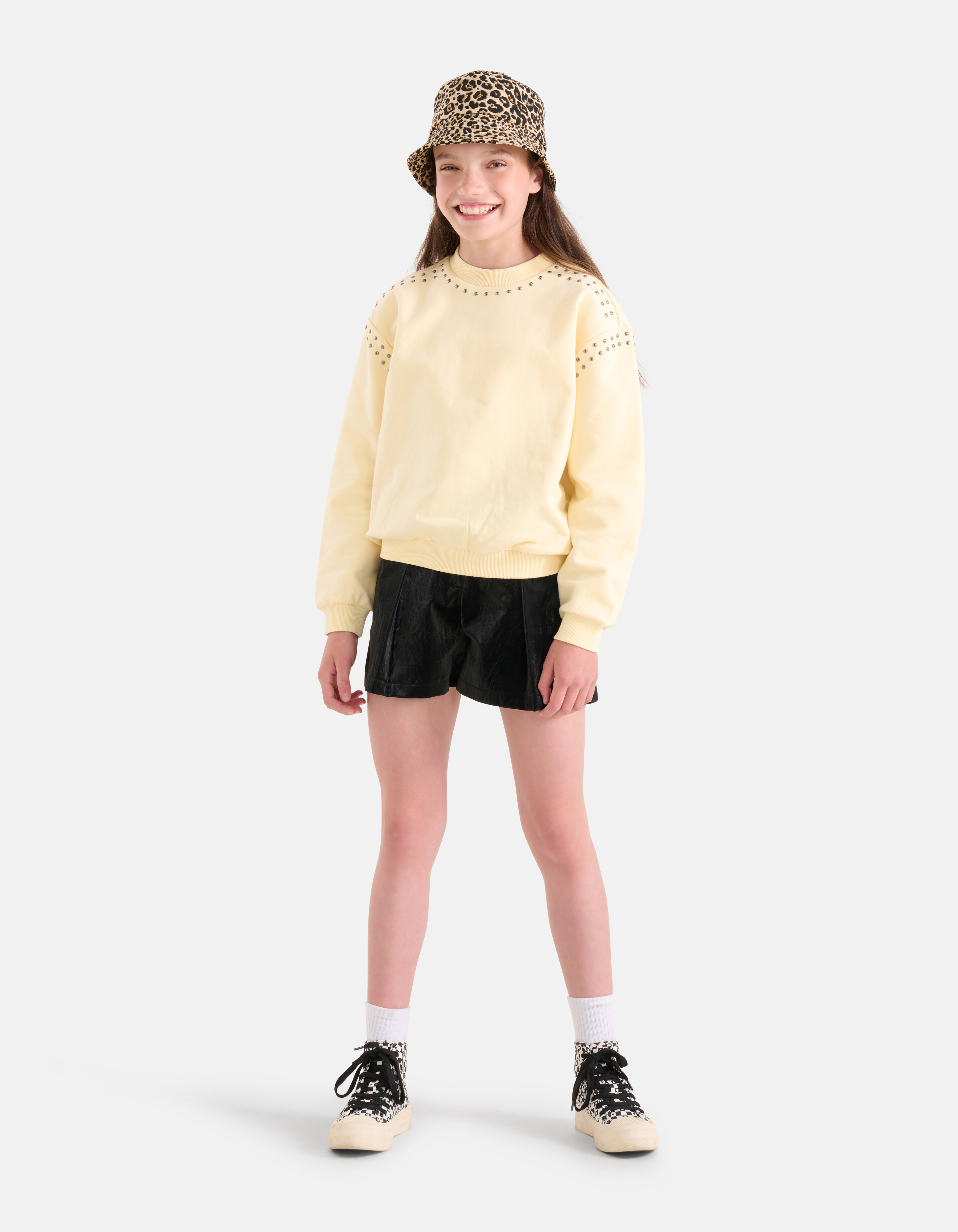 Studs Sweater Lichtgeel SHOEBY GIRLS
