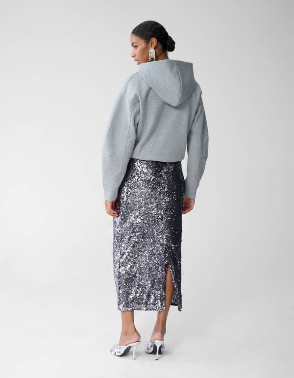 Sequin Maxi Rock Dunkelgrau Von Fred SHOEBY WOMEN