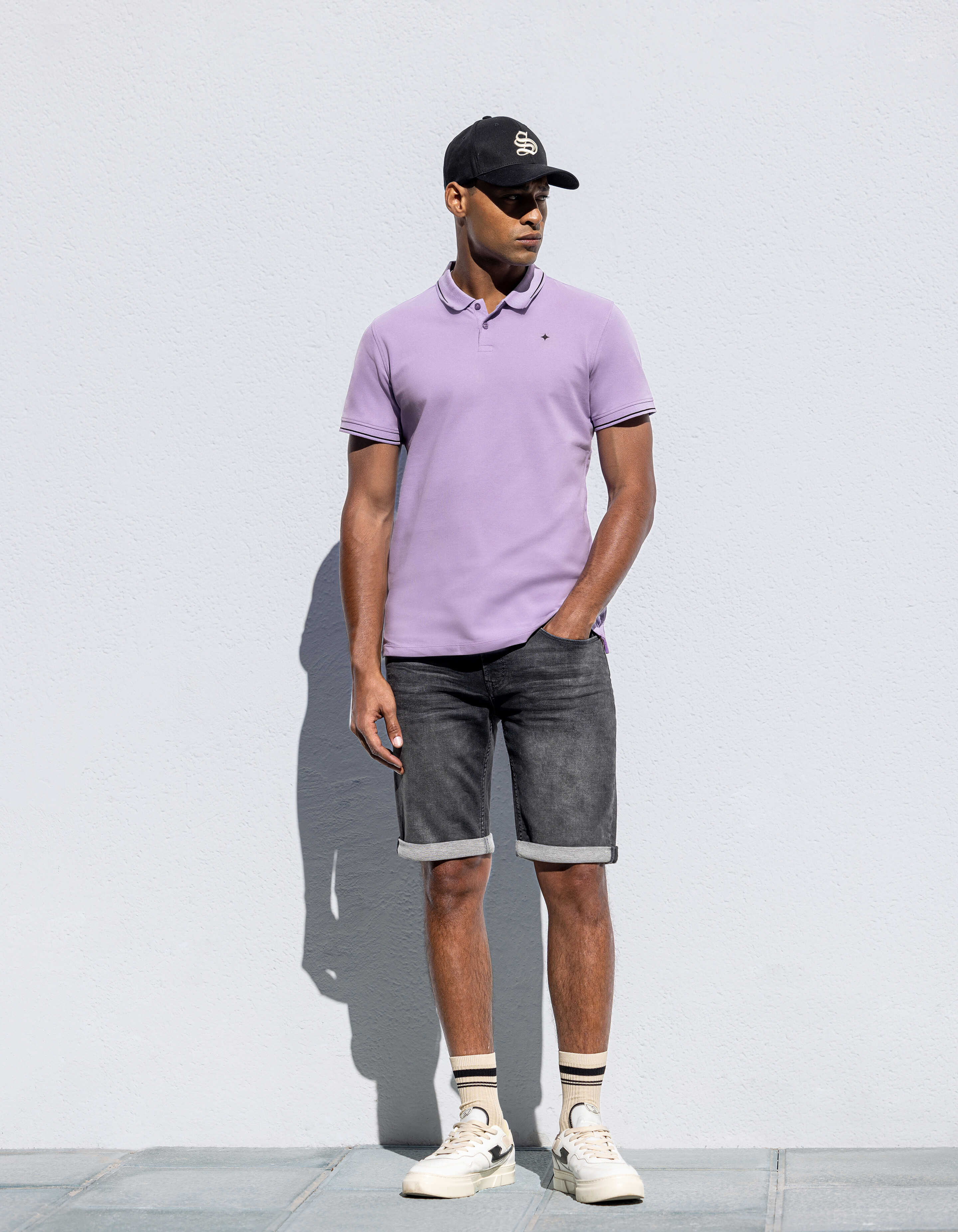 Basic Polo Hellviolett SHOEBY MEN
