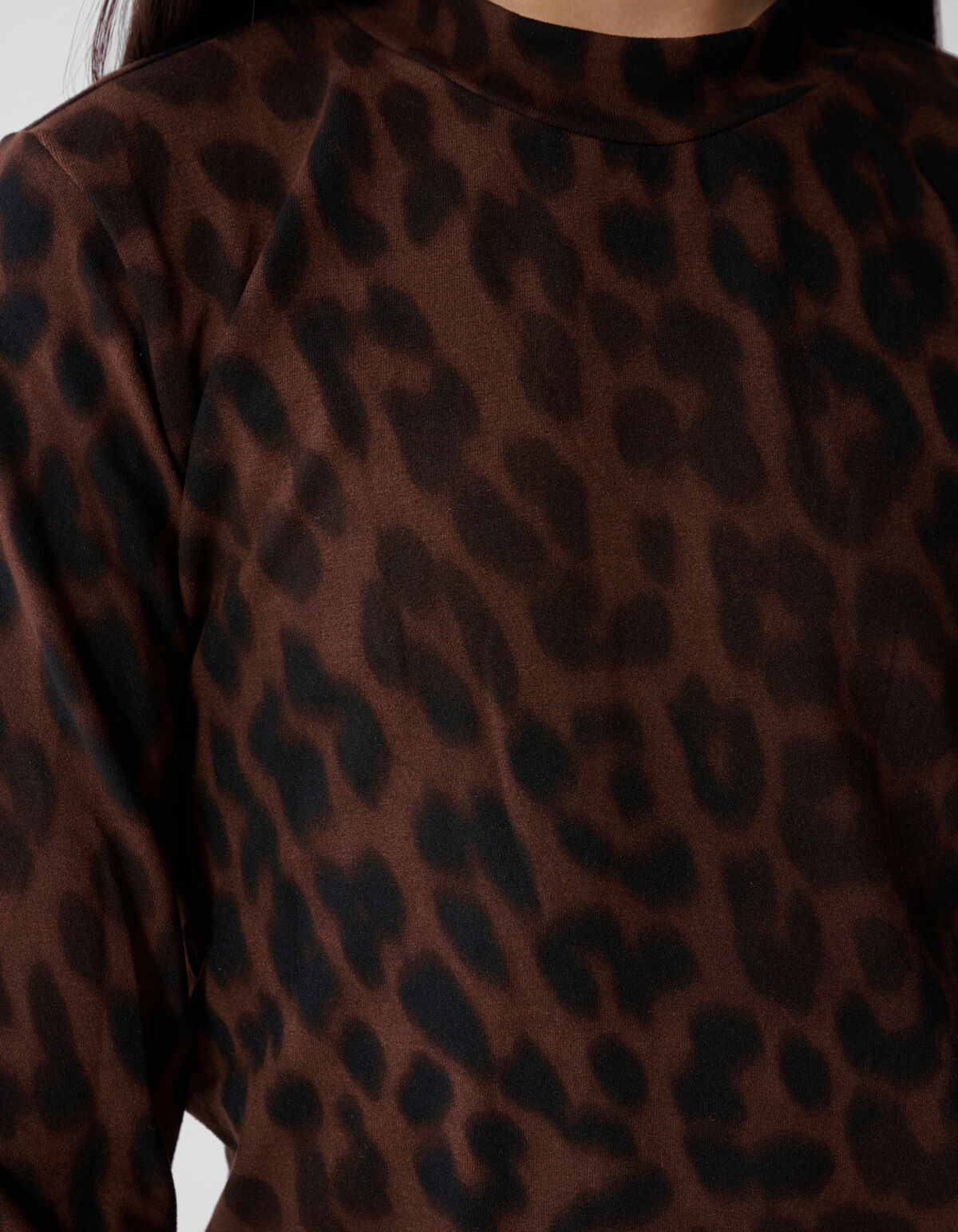 Leopard-Langarmshirt Braun SHOEBY GIRLS