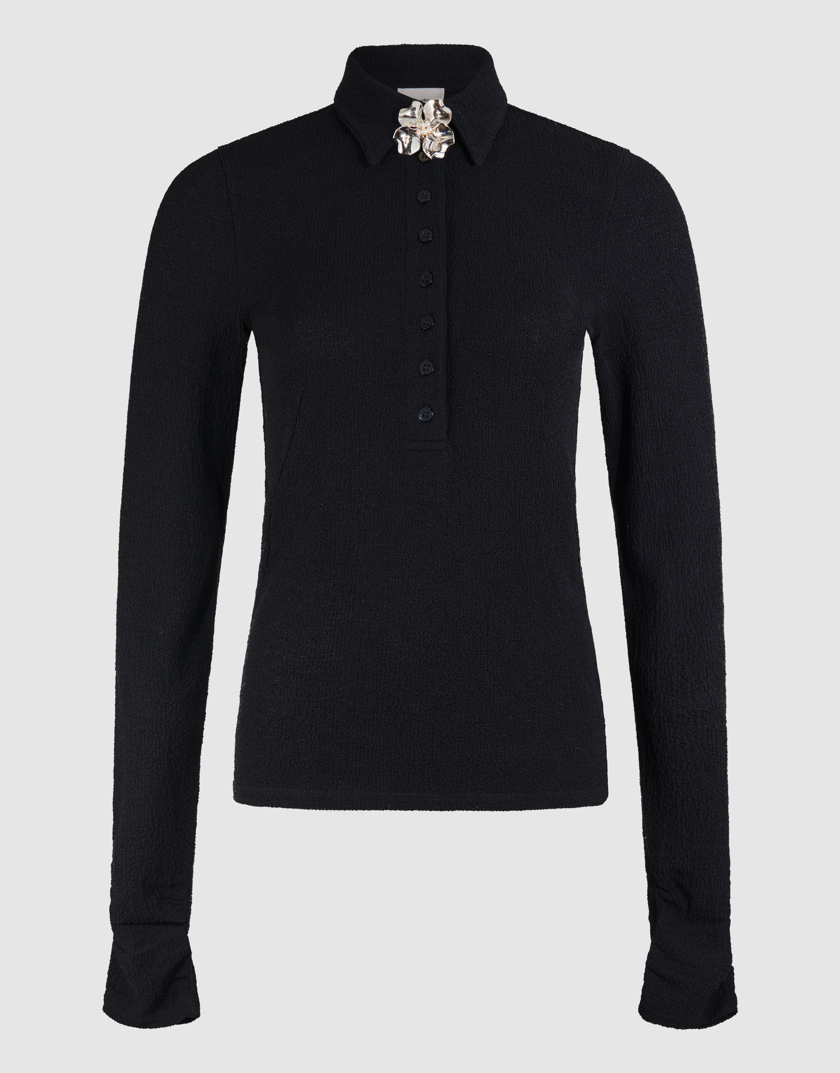 Blumen Polo Top Schwarz SHOEBY WOMEN