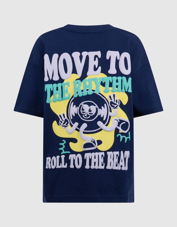 Rhythmus-Kunstwerk-T-Shirt Dunkelblau SHOEBY BOYS