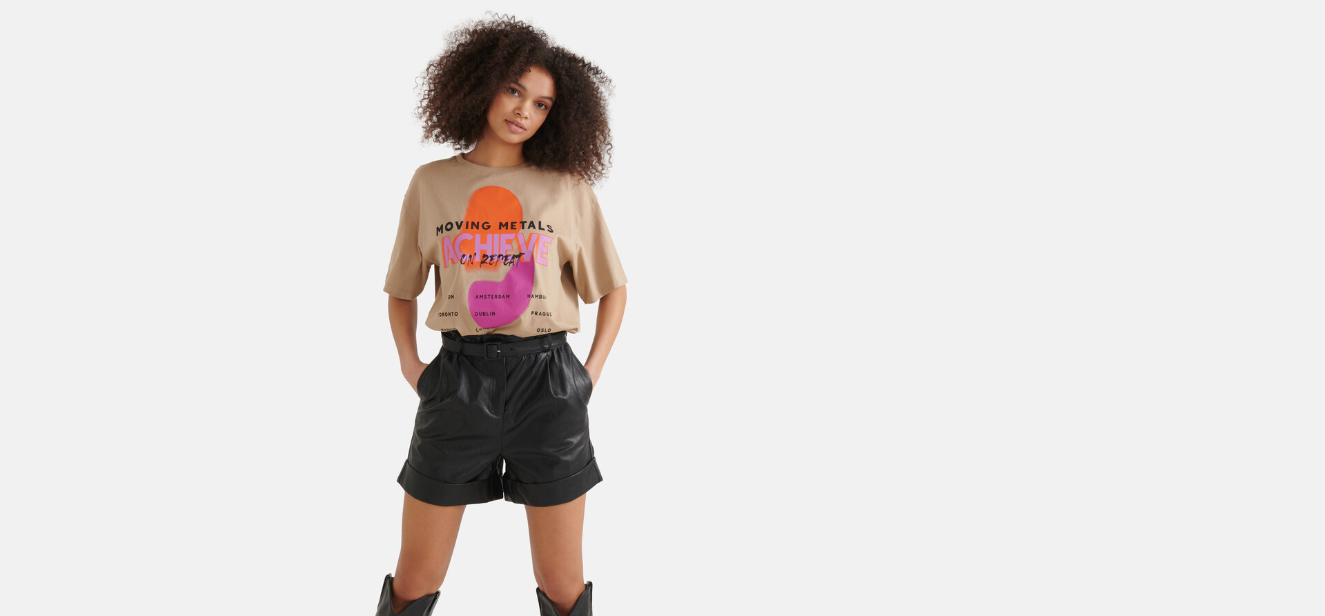Shorts aus veganem Leder SHOEBY WOMEN