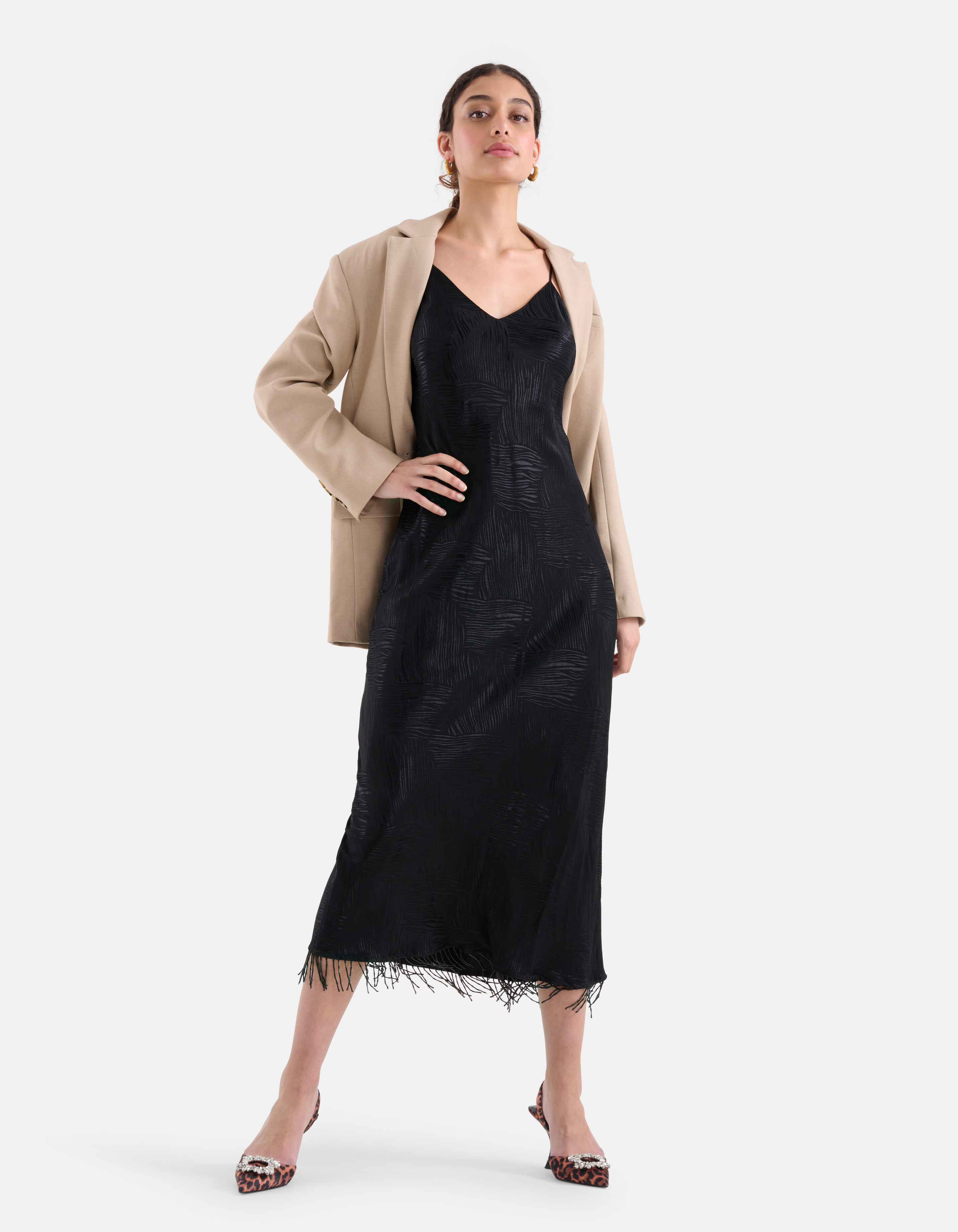 Fransenkleid Schwarz SHOEBY WOMEN