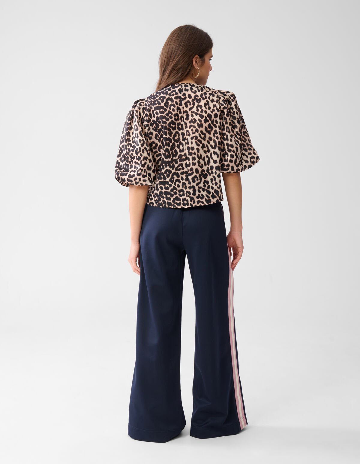 Puff Leopard Bluse Braun SHOEBY WOMEN