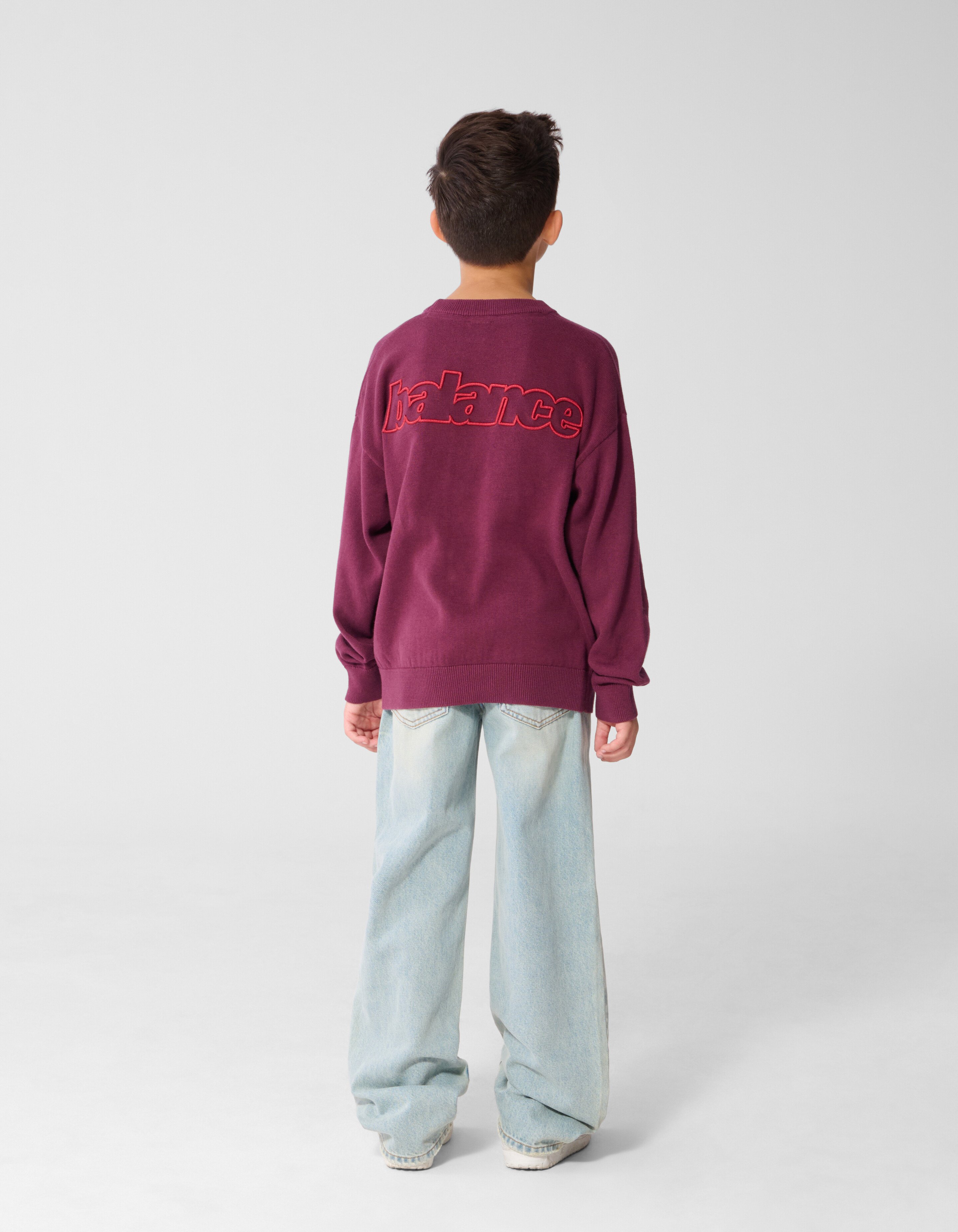 Oversized Strickpullover Dunkelrot SHOEBY BOYS