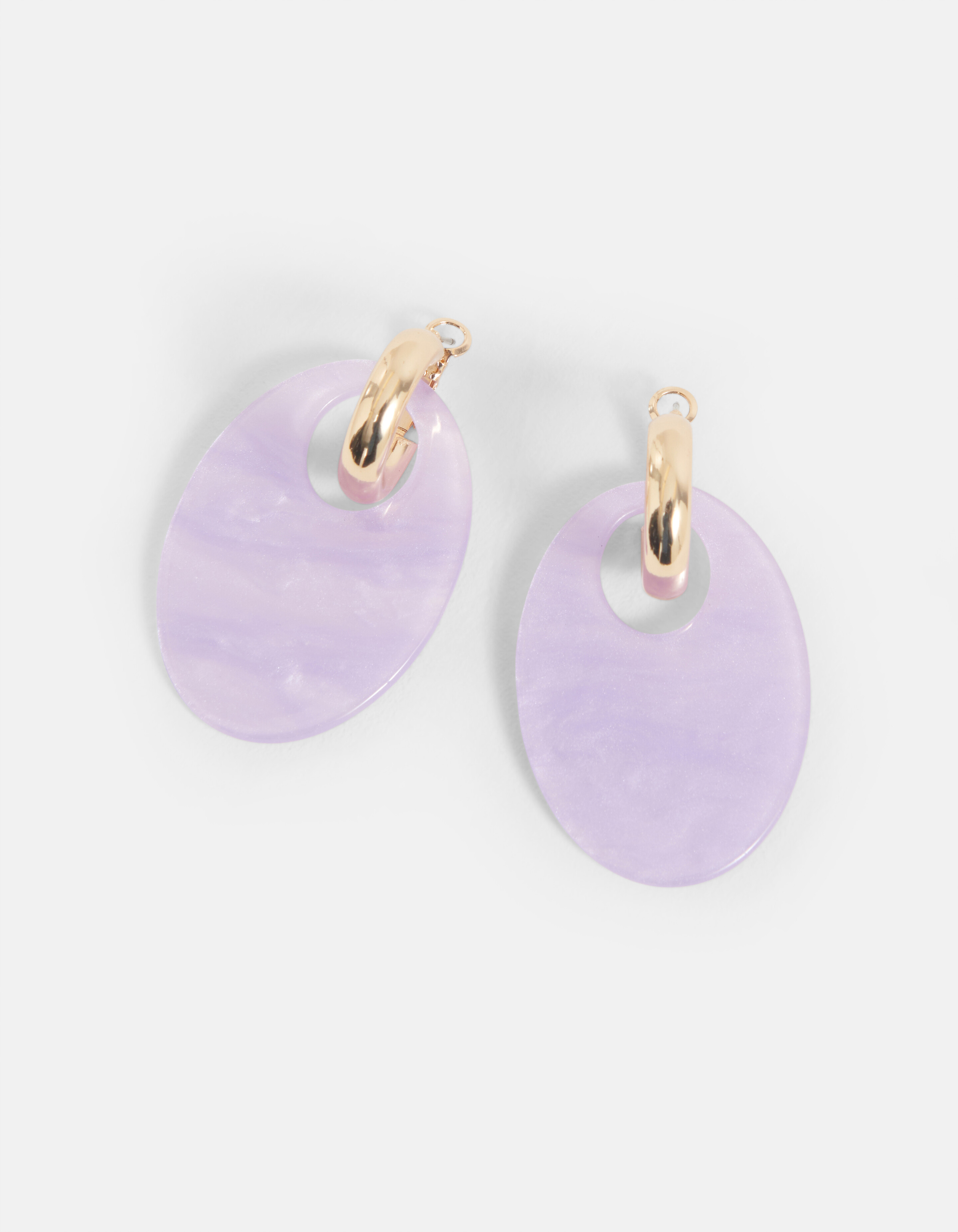 Ovale Ohrringe Hellviolett SHOEBY ACCESSOIRES