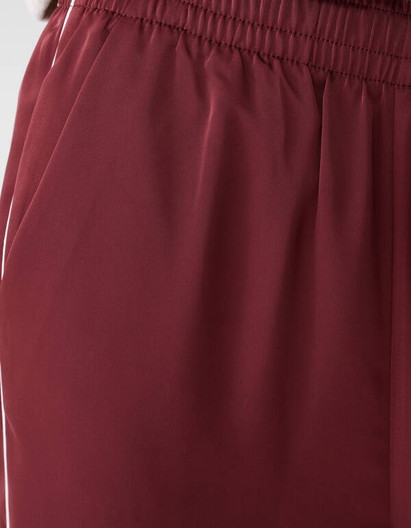 Satin-Kontrast-Jogger Dunkelrot SHOEBY WOMEN