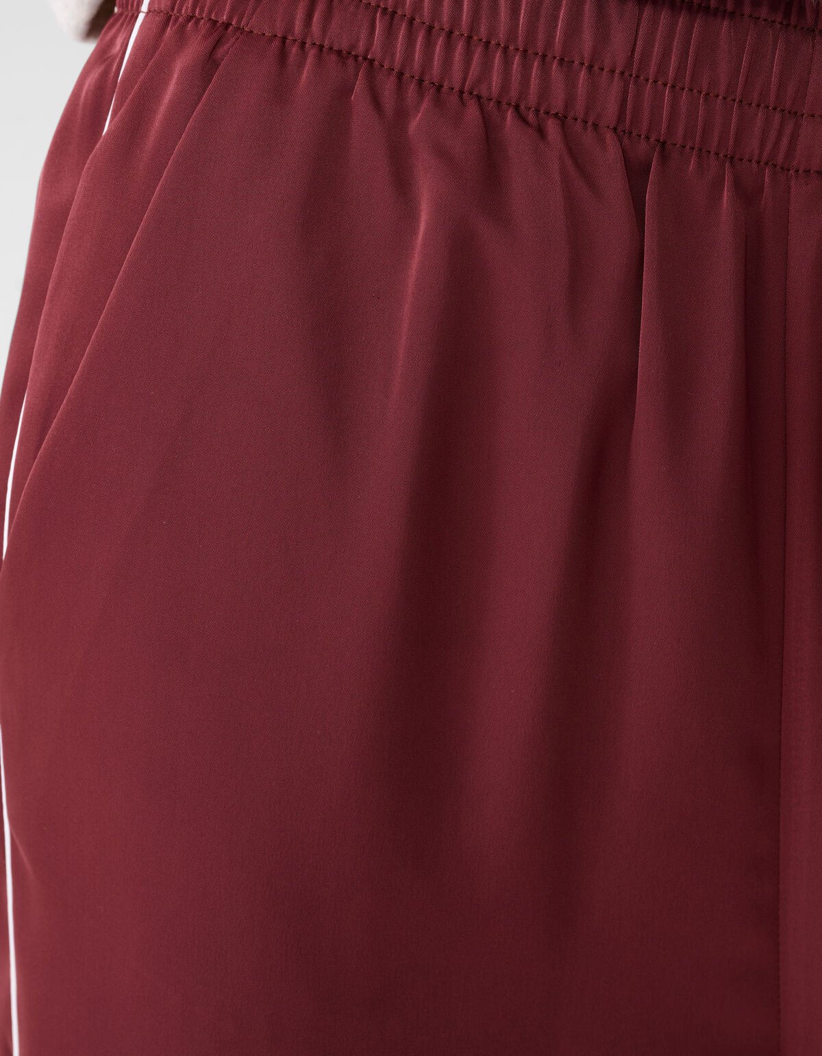 Satin-Kontrast-Jogger Dunkelrot SHOEBY WOMEN