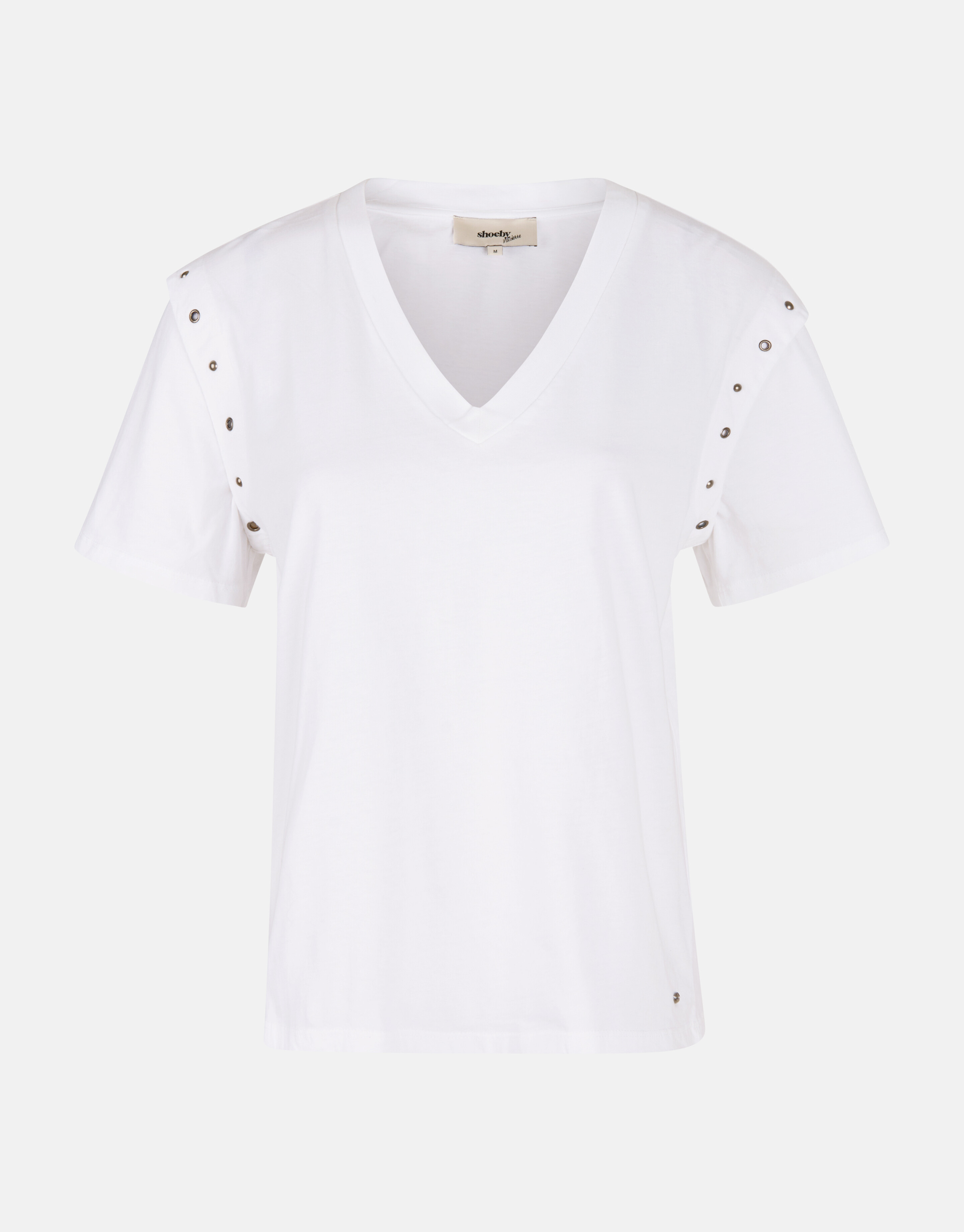 Ösen-T-Shirt Weiß SHOEBY WOMEN