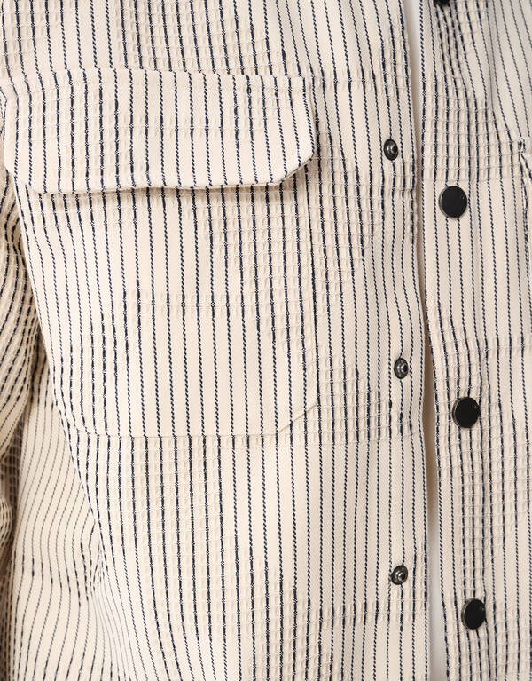 Waffle Camo Overshirt Gebrochen Wei&szlig; SHOEBY MEN