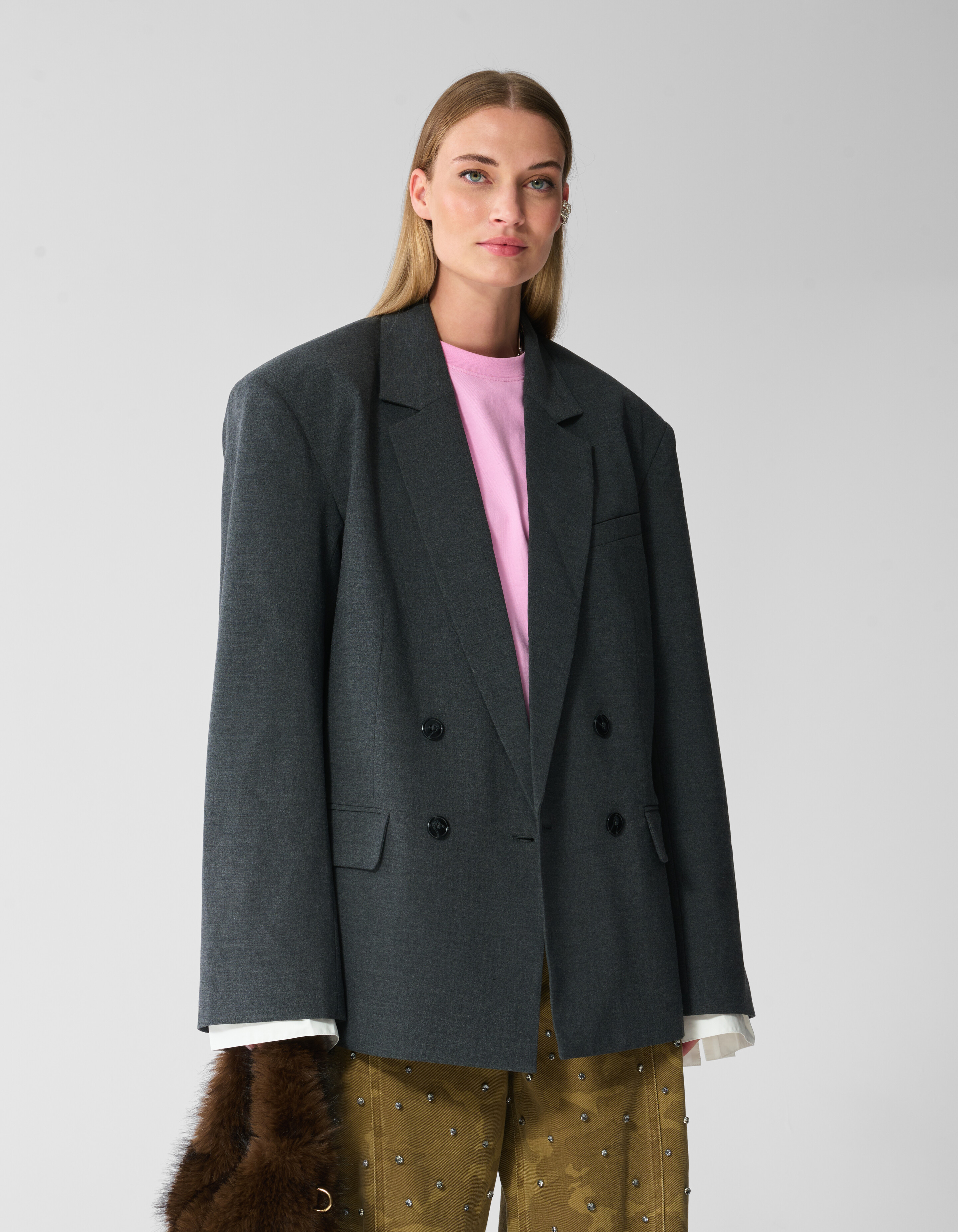 Oversized Blazer Grau SHOEBY WOMEN
