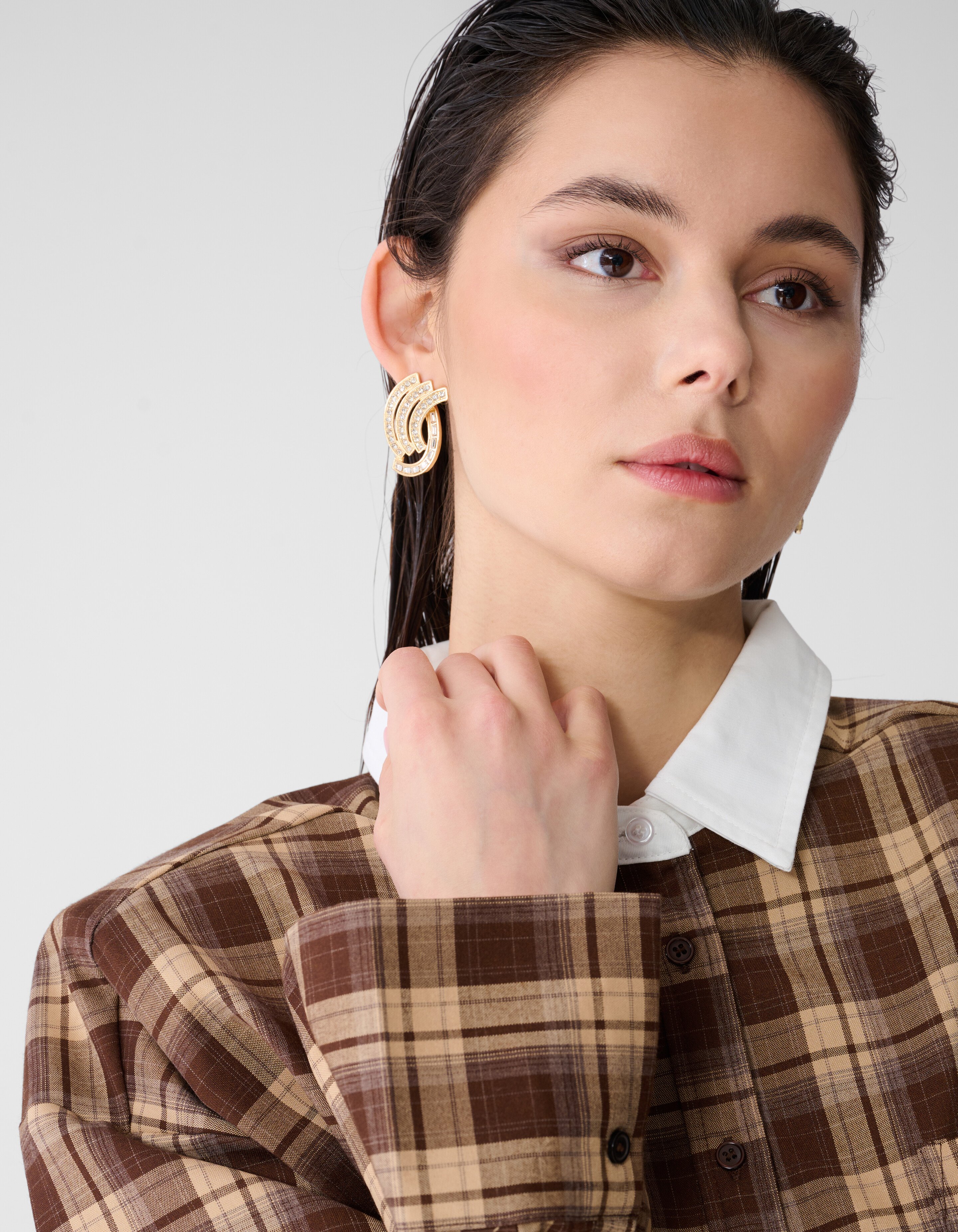 Strass Ohrringe Gold SHOEBY ACCESSOIRES