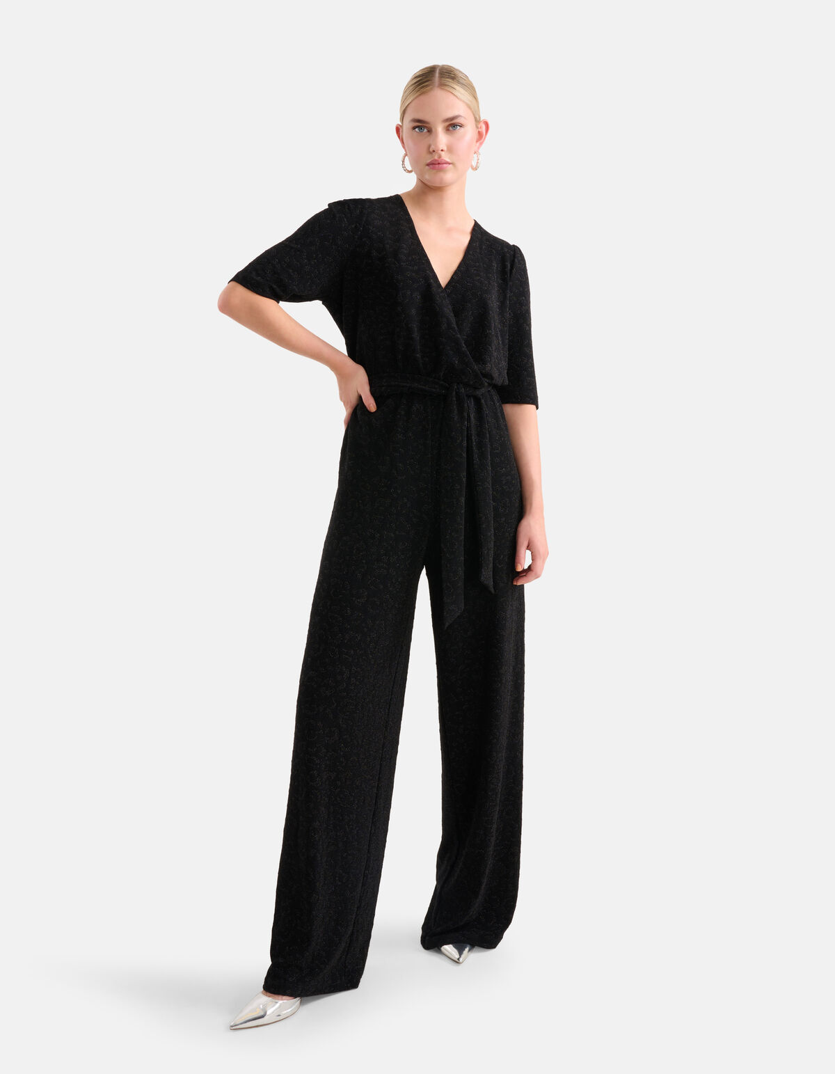 Lurex Jumpsuit Schwarz SHOEBY WOMEN