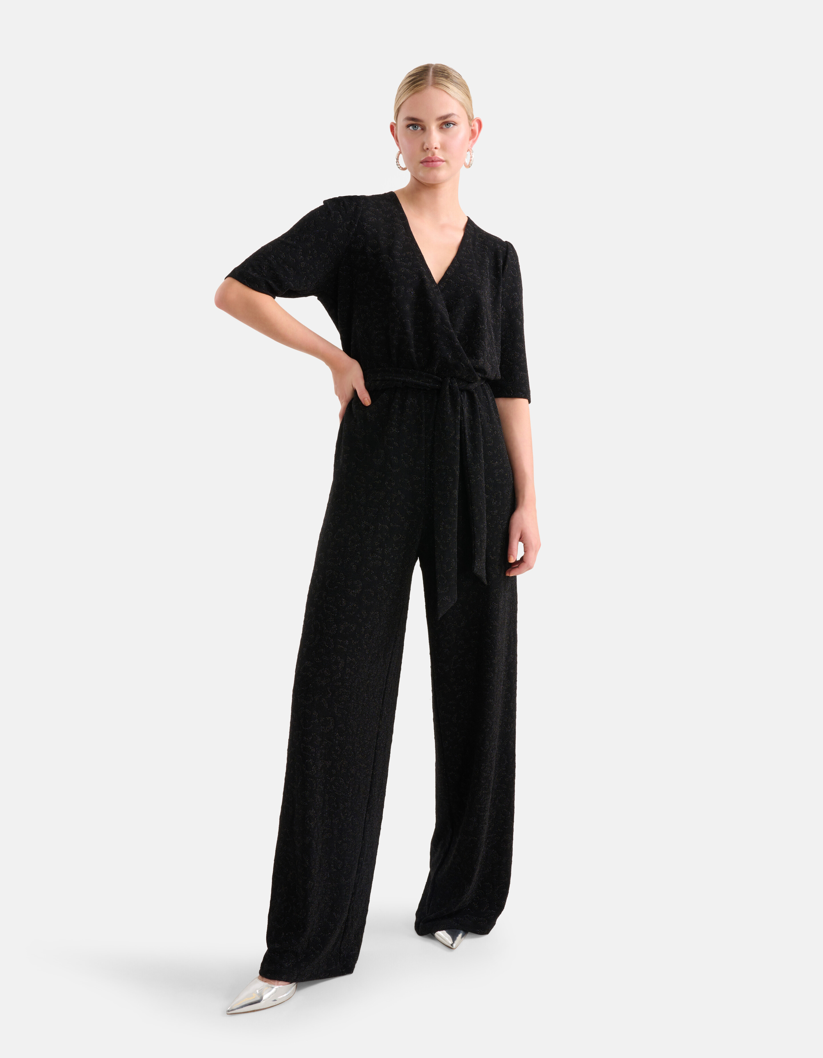 Lurex Jumpsuit Schwarz SHOEBY WOMEN