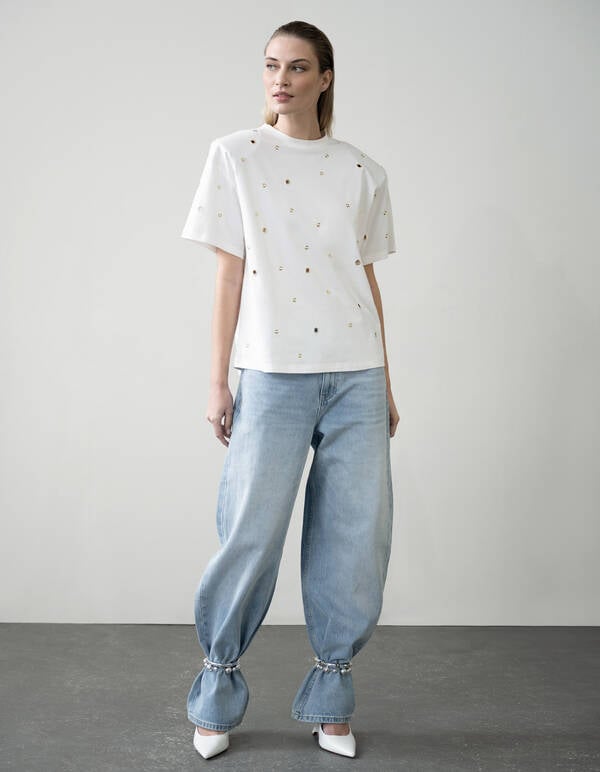 Baggy-Fit-Jeans Hellblau SHOEBY WOMEN