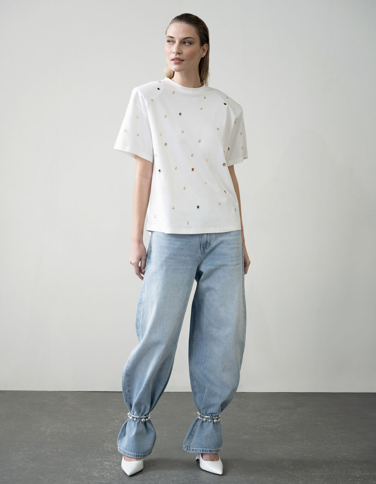 Baggy-Fit-Jeans Hellblau SHOEBY WOMEN