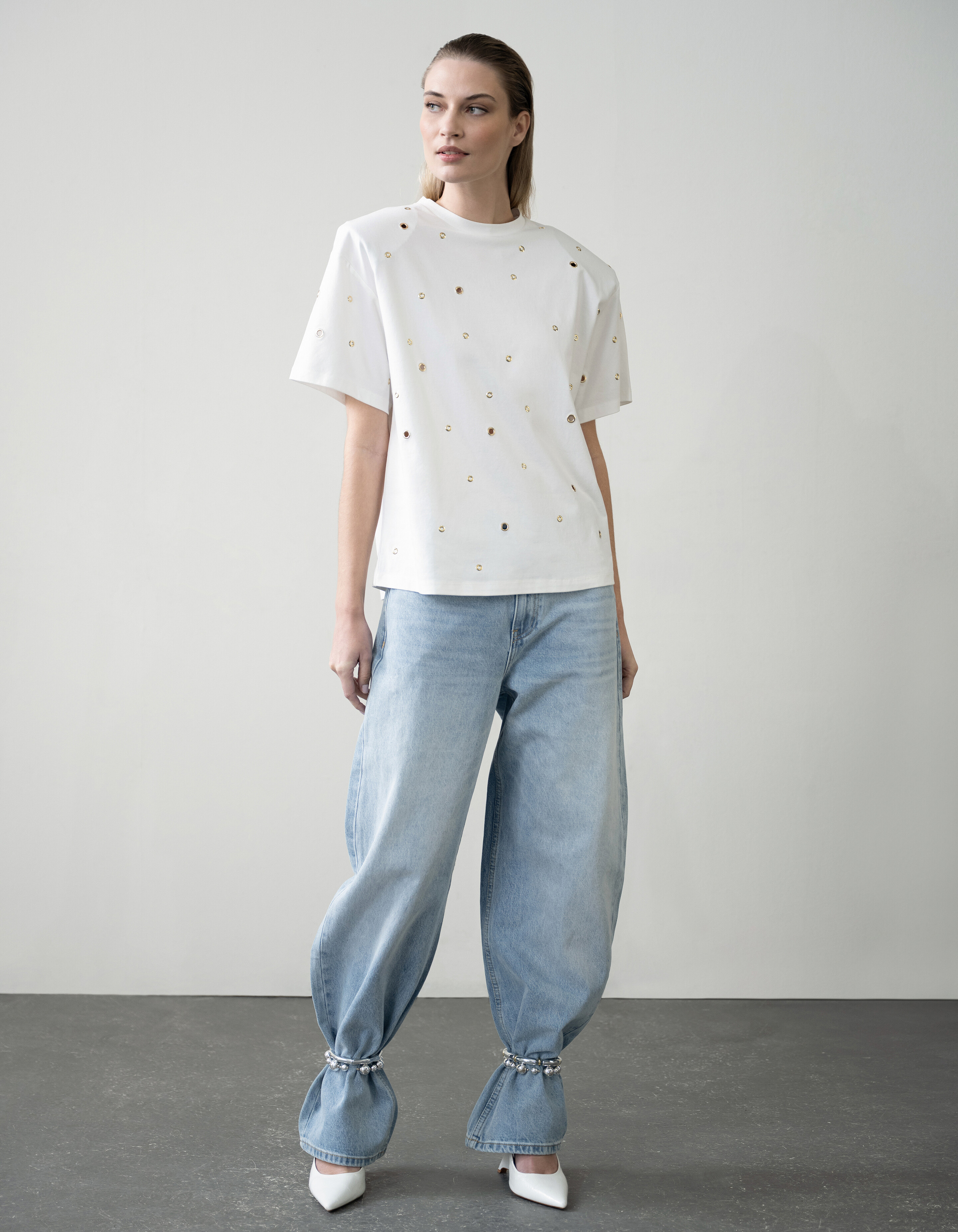 Baggy-Fit-Jeans Hellblau SHOEBY WOMEN