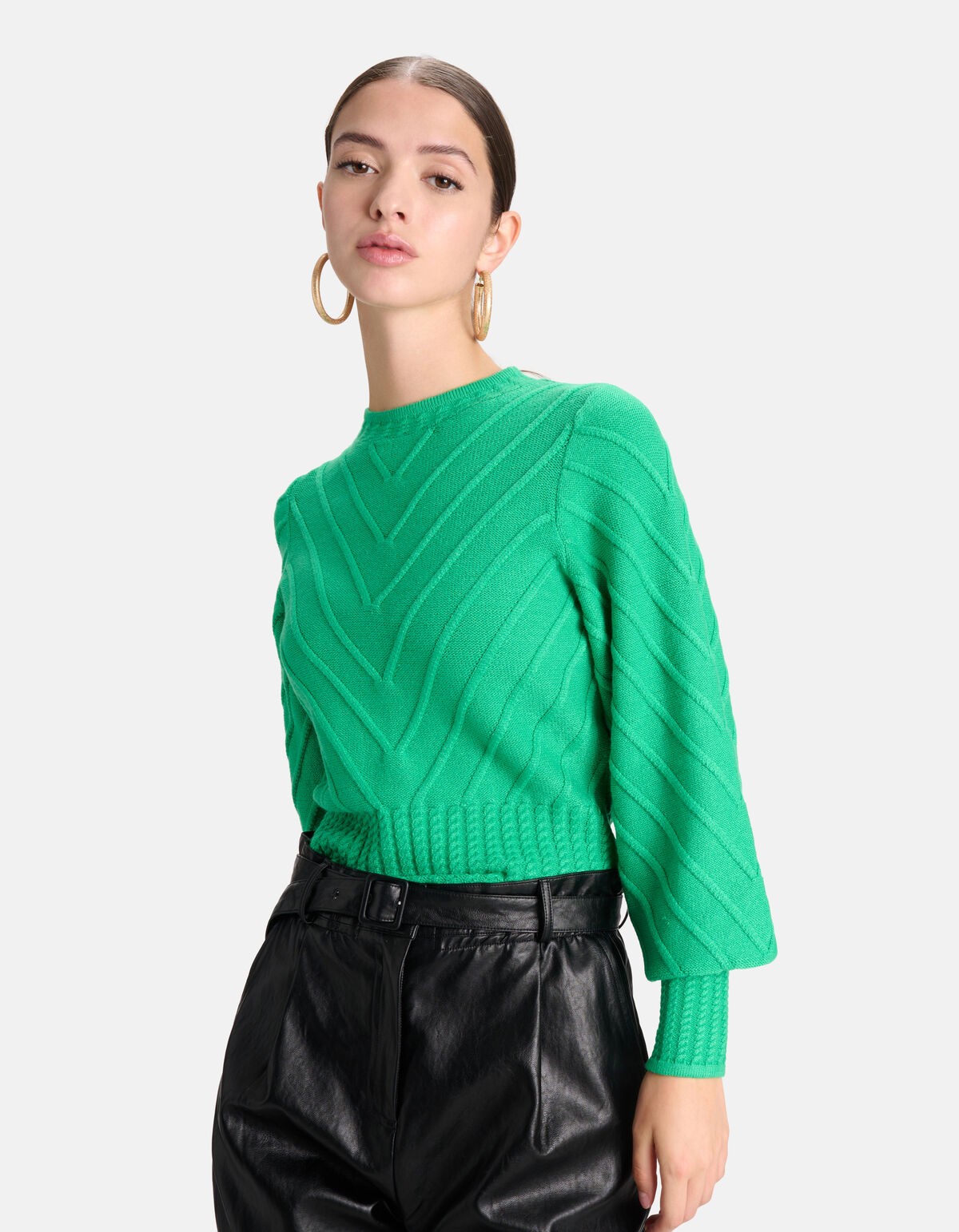 Diagonaler Pullover Grün SHOEBY WOMEN