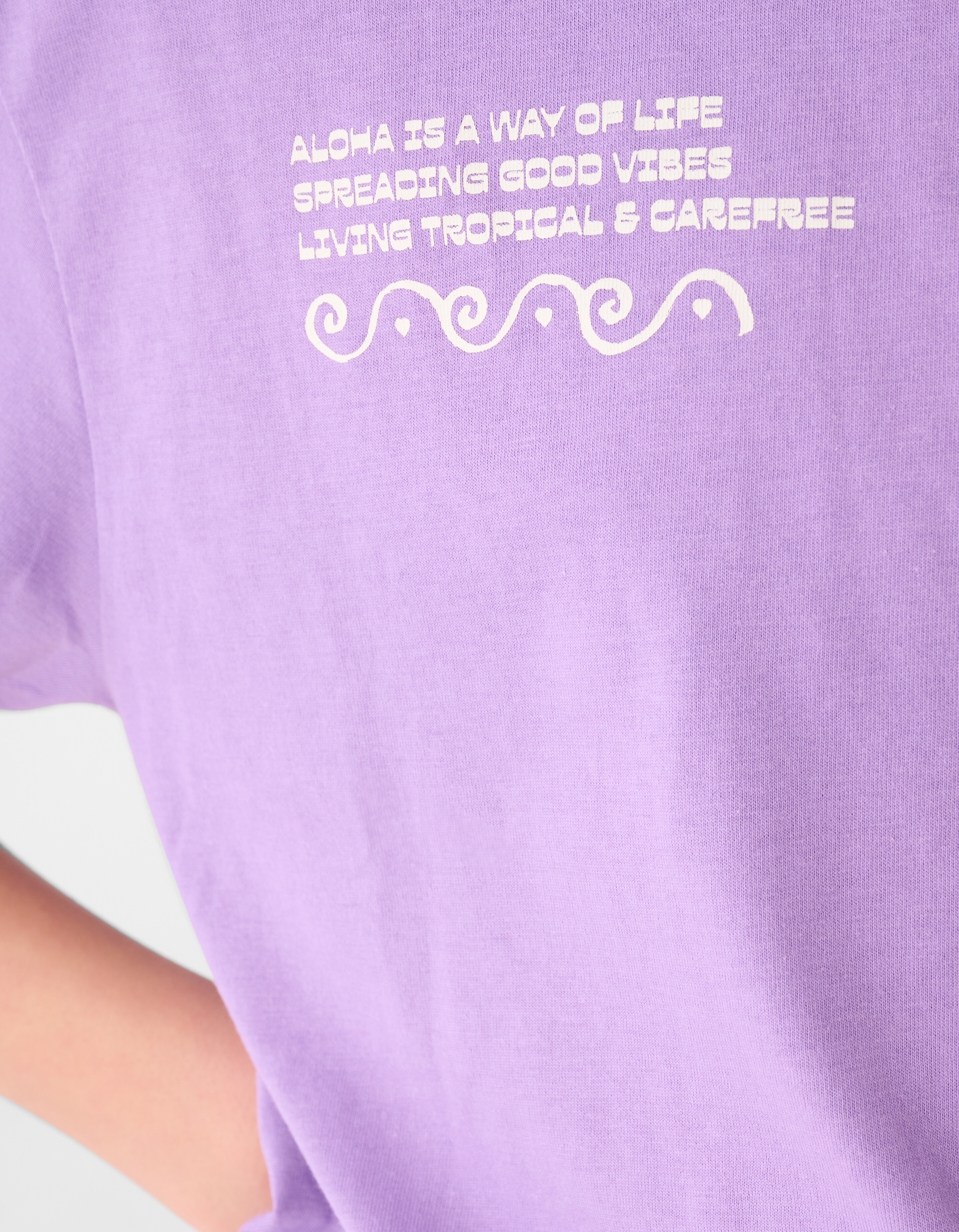 Aloha Vibes Kunst T-Shirt Lila SHOEBY GIRLS
