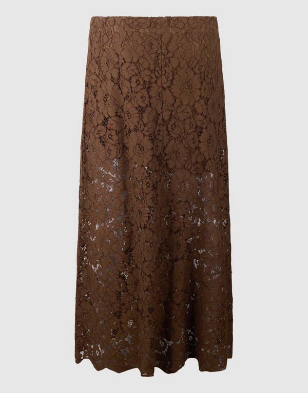 Kanten Maxi Rock Braun SHOEBY WOMEN