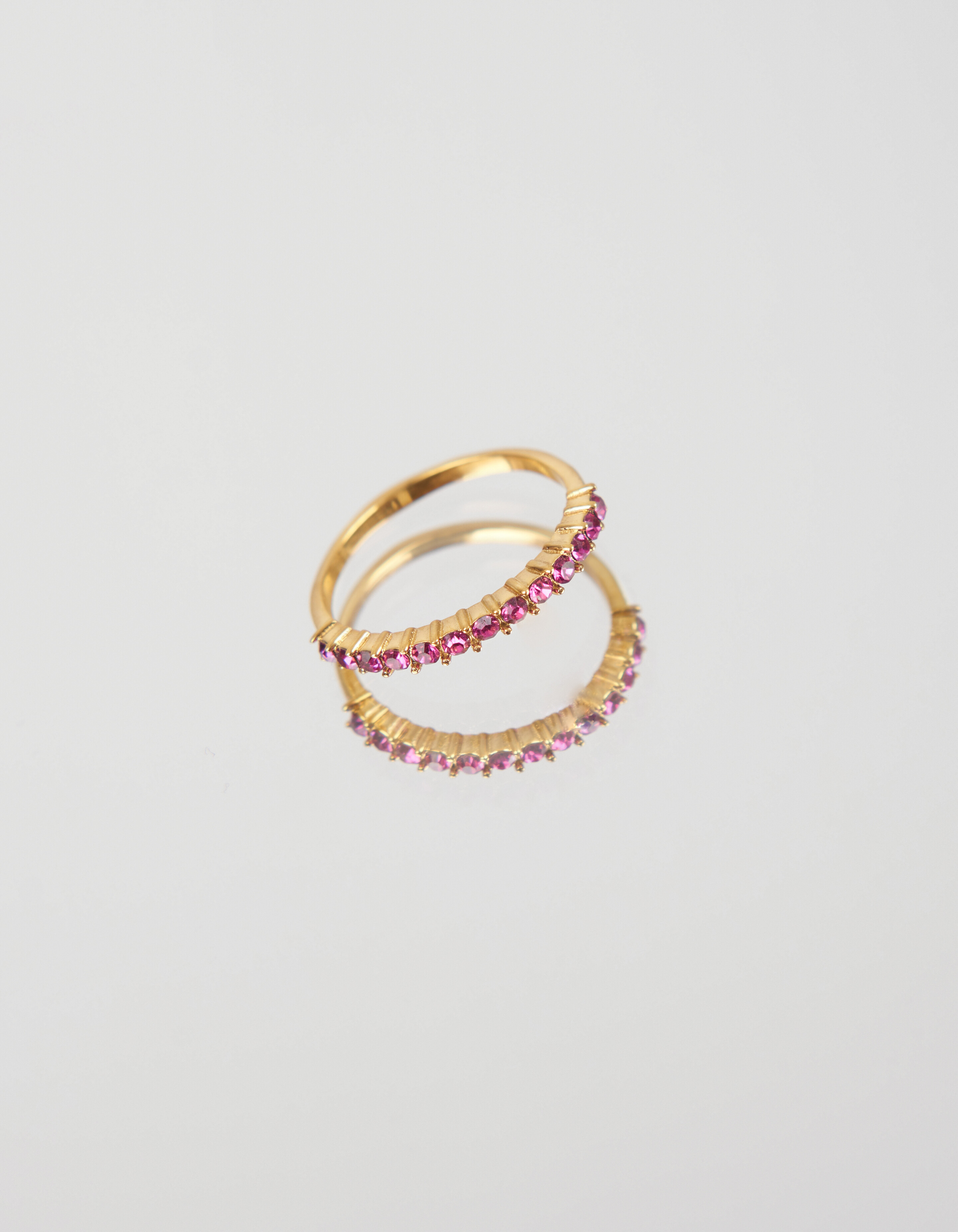 Rosa Stein Ring Edelstahl ACCESSOIRES SHOEBY