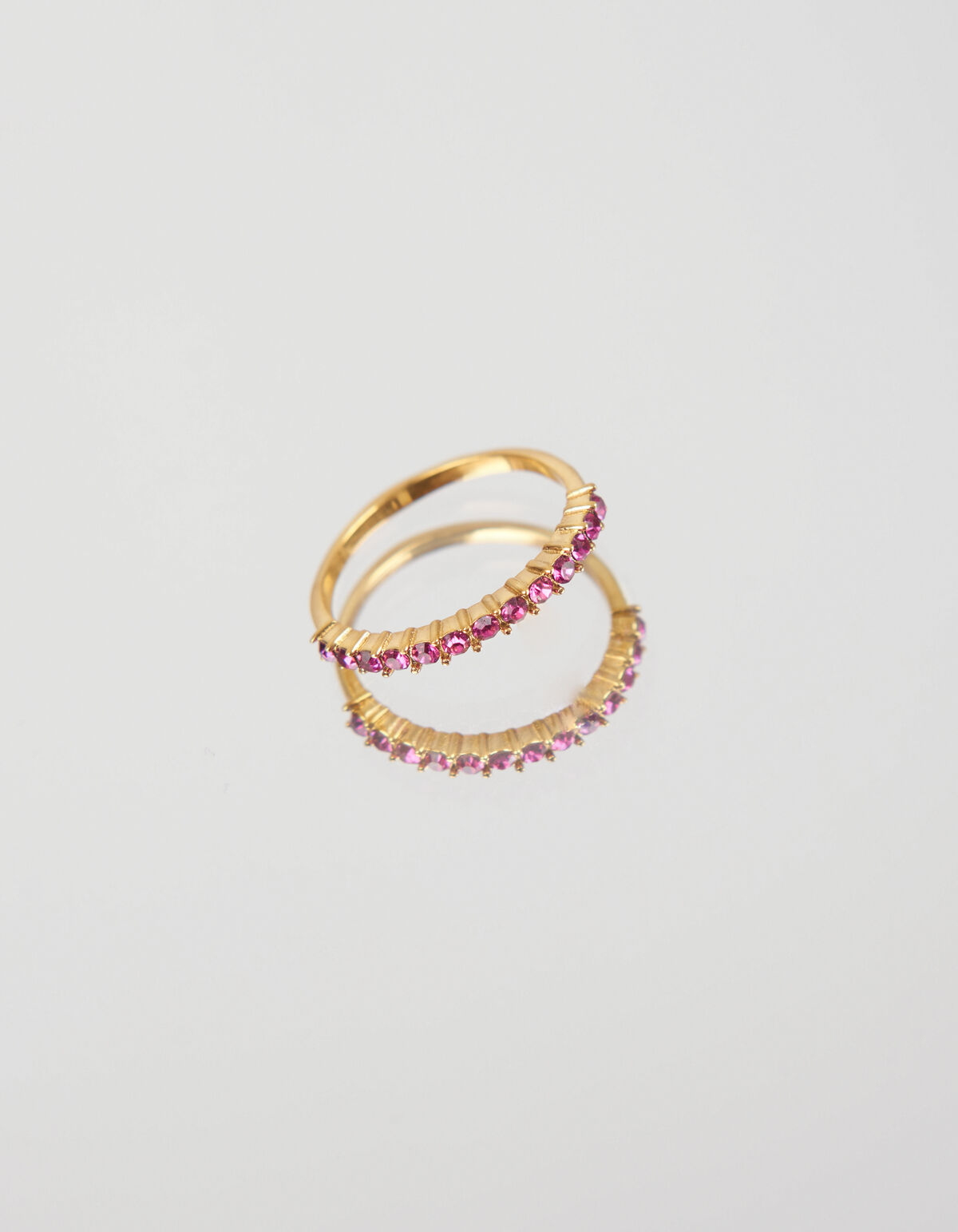 Rosa Stein Ring Edelstahl ACCESSOIRES SHOEBY