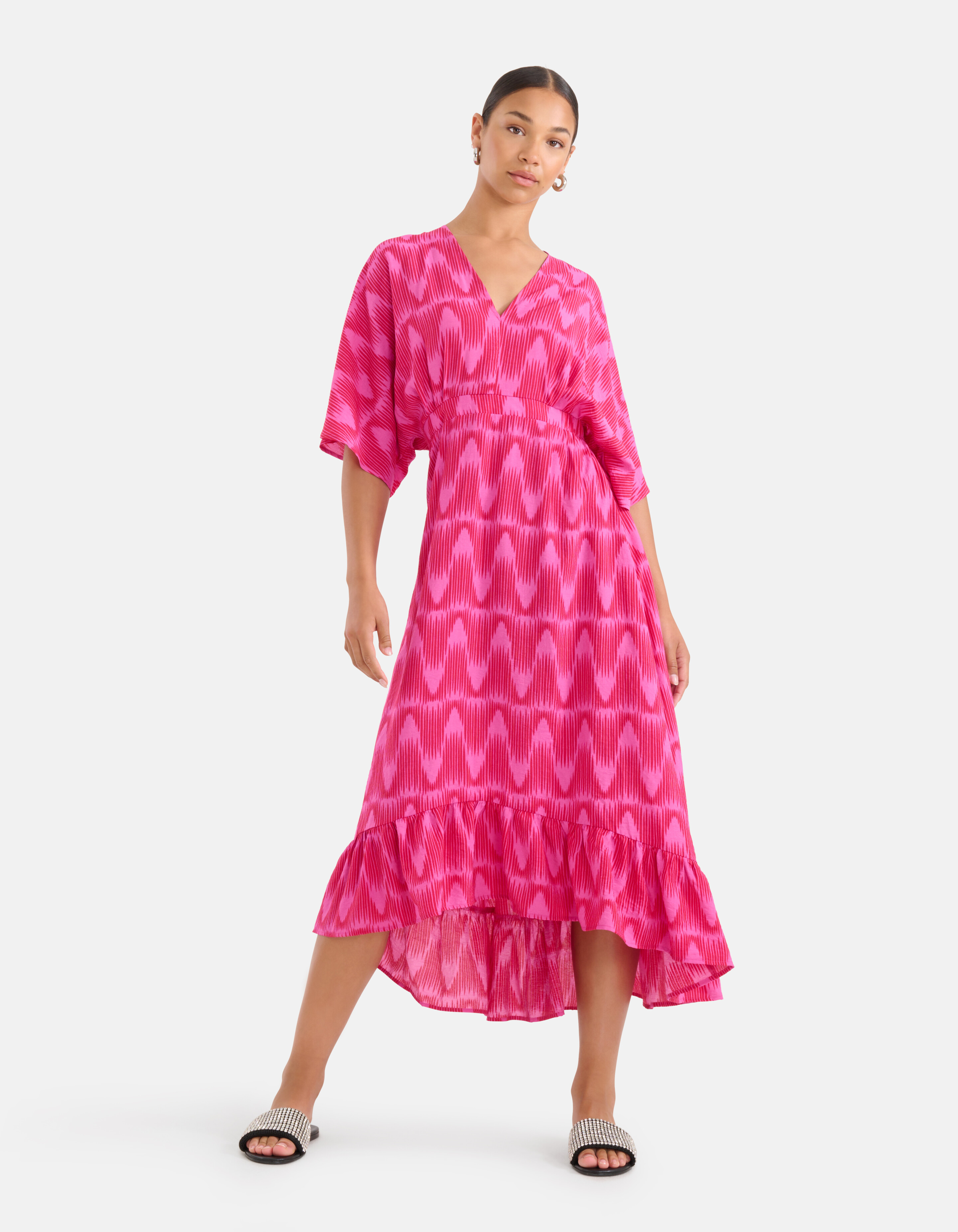 Graphic Print Kleid Rosa SHOEBY WOMEN