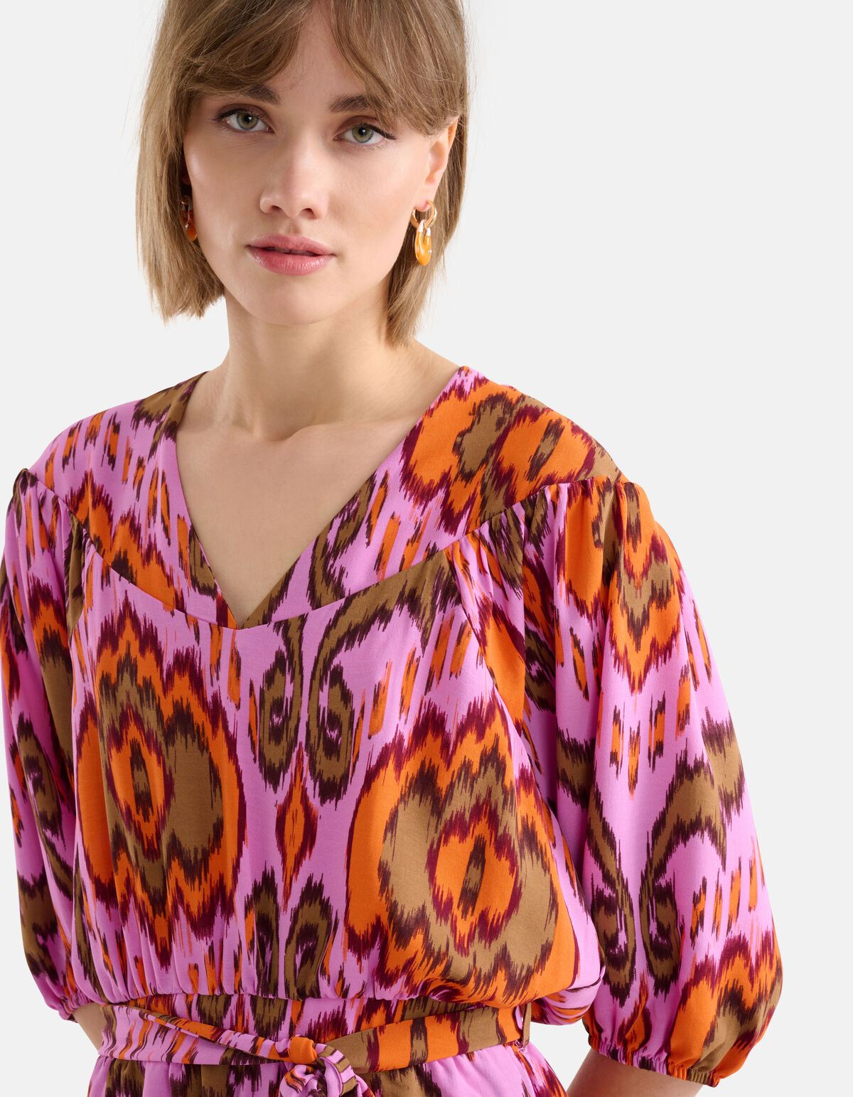 Muschel-Ohrringe Orange SHOEBY ACCESSOIRES