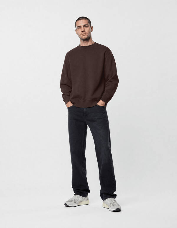 Pullover mit Rundhalsausschnitt dunkelbraun SHOEBY MEN