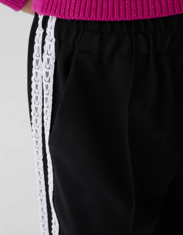 Sportliche Hose mit weitem Bein Schwarz SHOEBY GIRLS