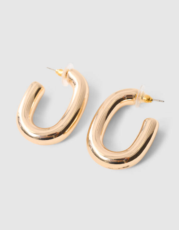 Ovale Creolen Gold SHOEBY ACCESSOIRES