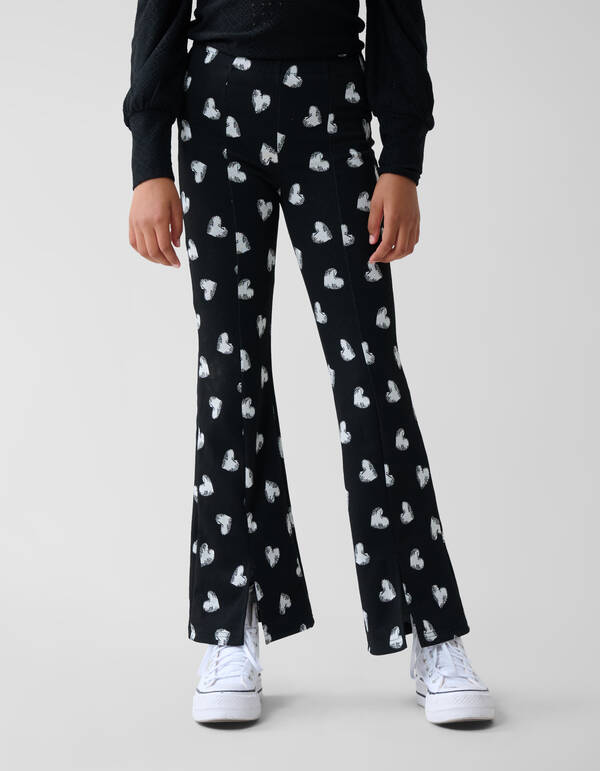 Heart Flared Legging Schwarz SHOEBY GIRLS