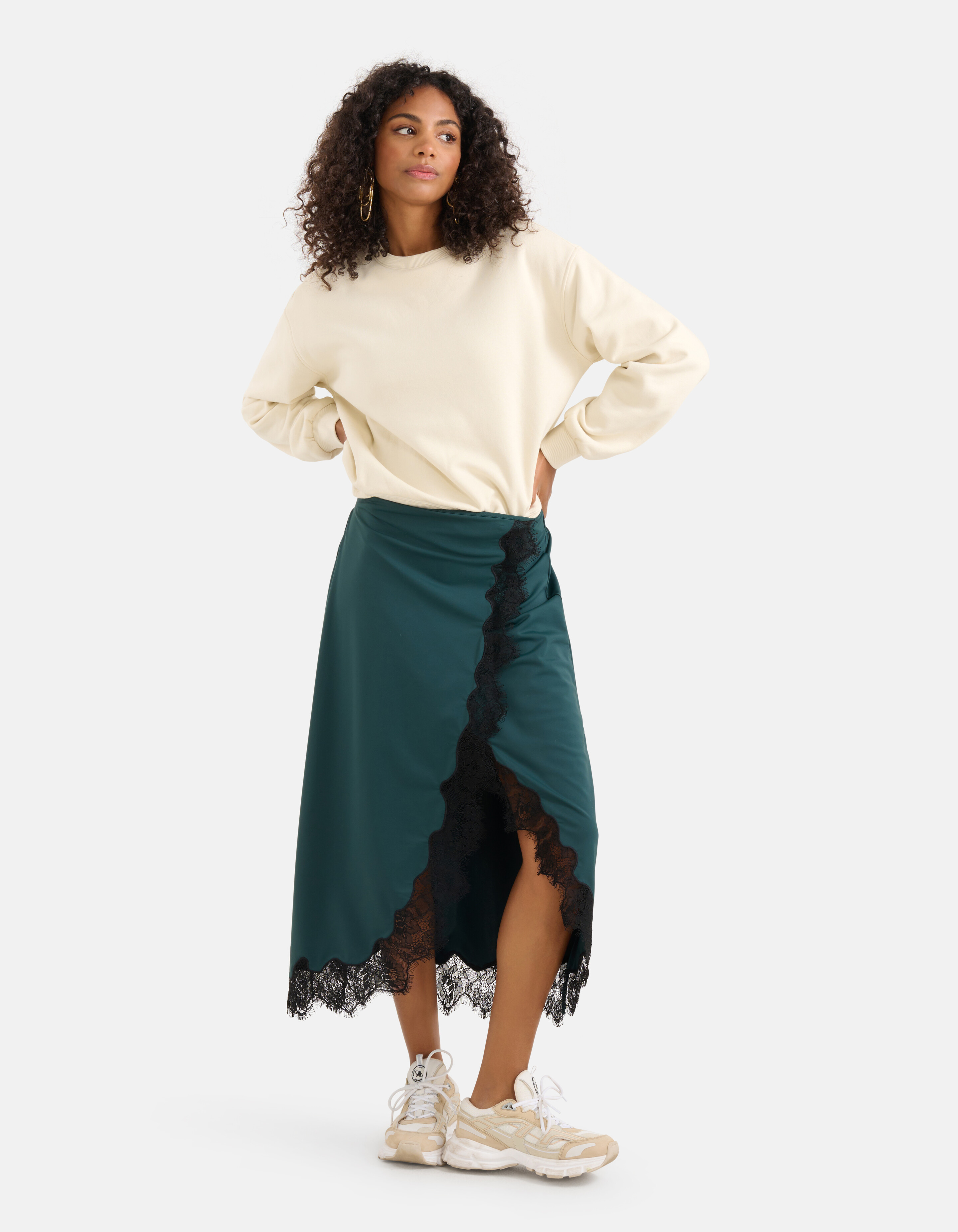 Reiserock aus Spitze Dunkelgrün SHOEBY WOMEN