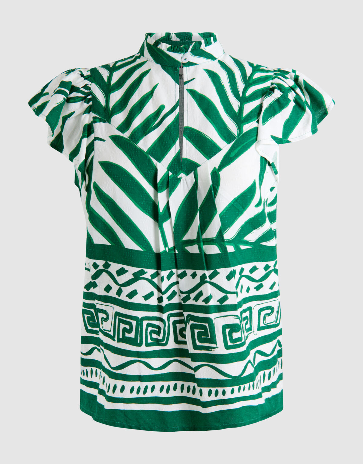 Bedrucktes Palmen-Top Wei&szlig; SHOEBY WOMEN