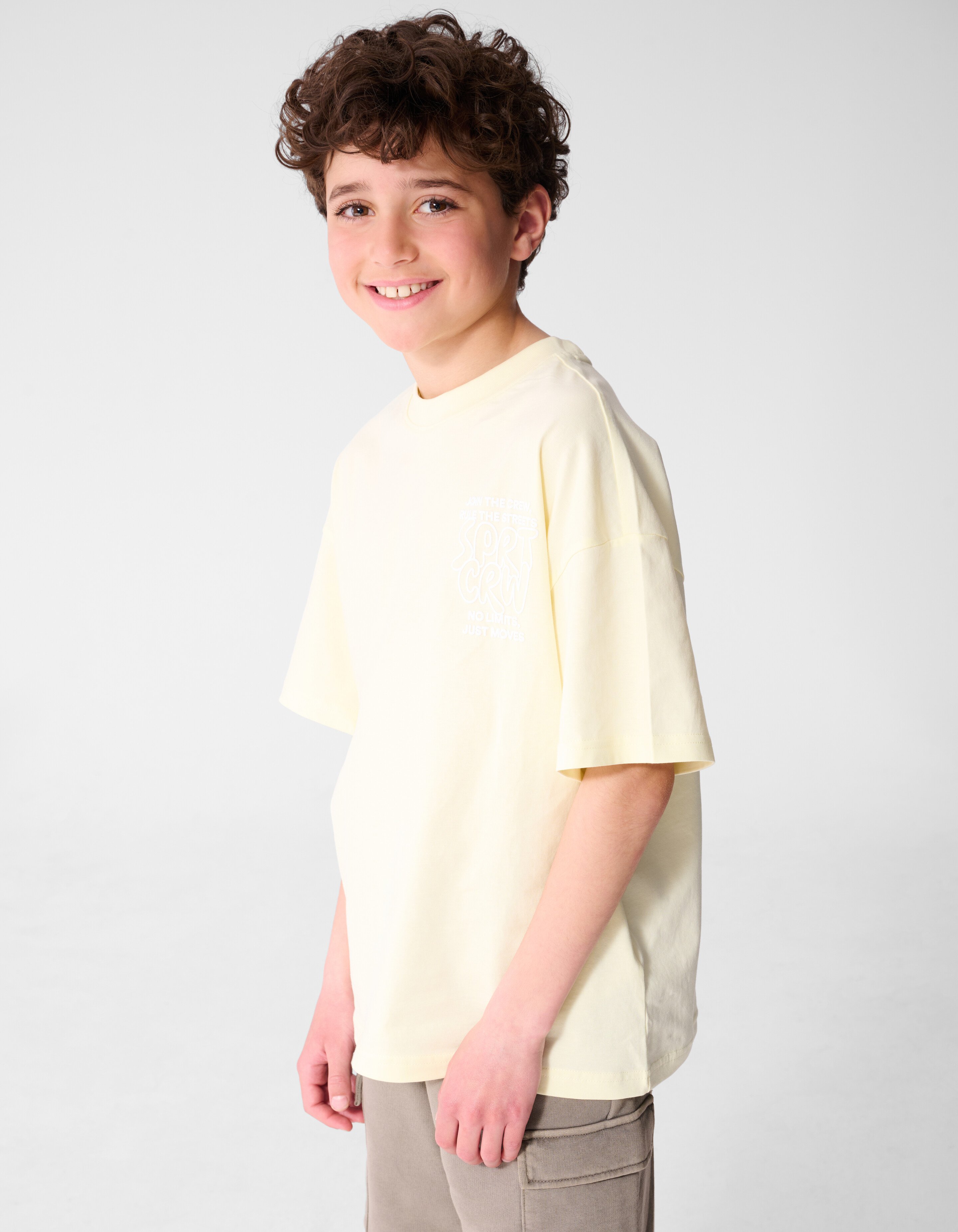 Sport Crew Artwork T-Shirt Hellgelb SHOEBY BOYS