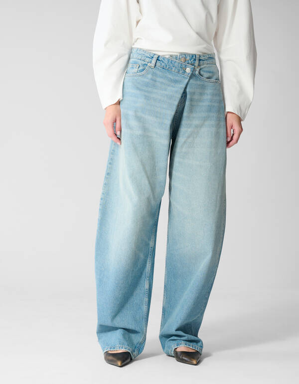 Baggy Fit, umgeschlagene Jeans Mittlerer Stein SHOEBY WOMEN