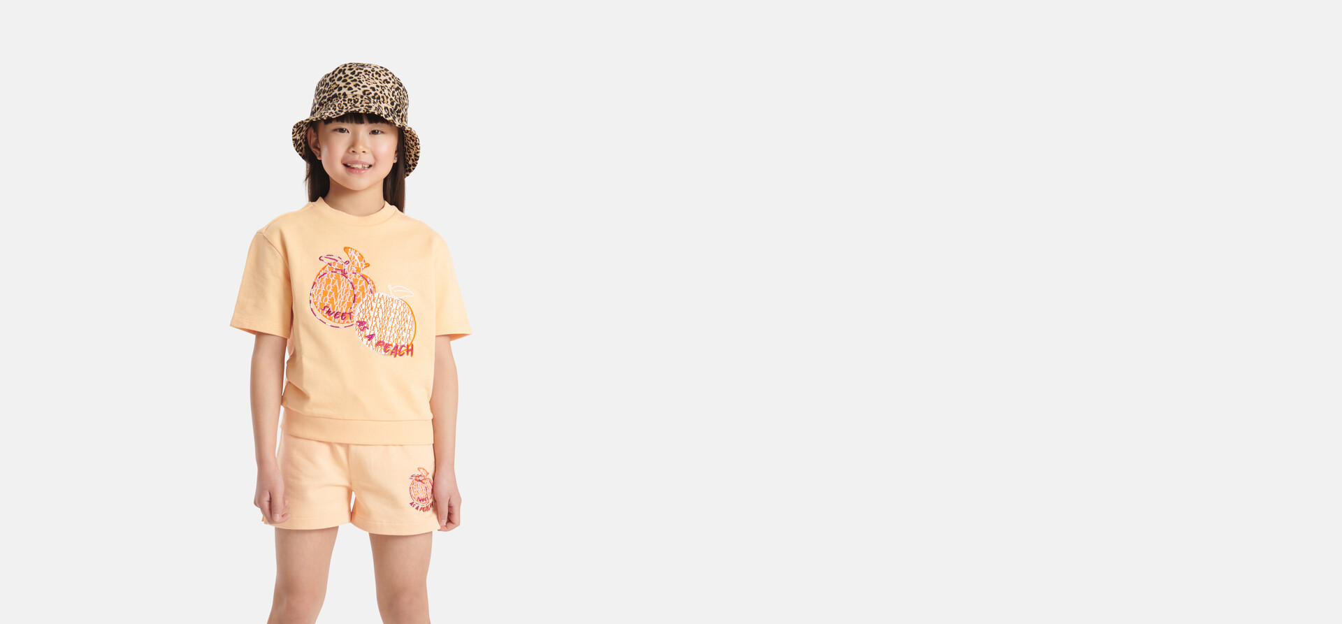 Artwork Sweat T-Shirt Orange SHOEBY GIRLS