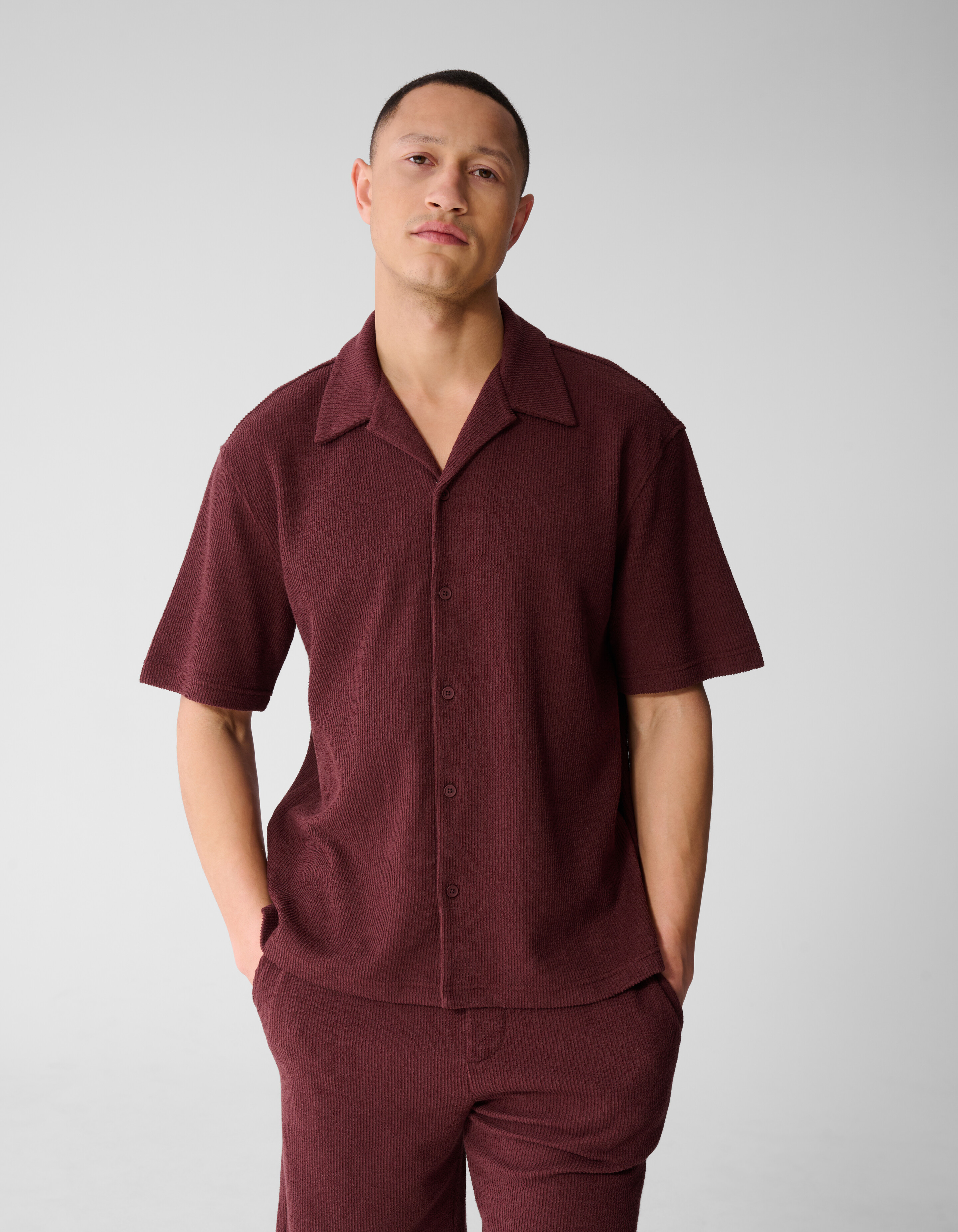 Rippenhemd Dunkelrot SHOEBY MEN