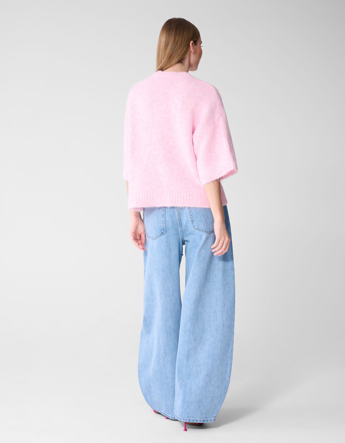 Flauschiges Kurzarmoberteil Rosa SHOEBY WOMEN