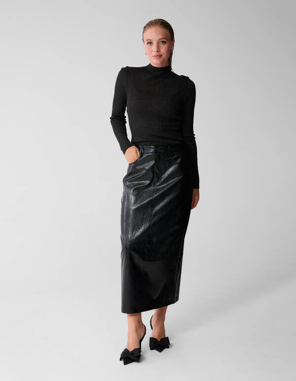 Glitzer Col Top Schwarz SHOEBY WOMEN