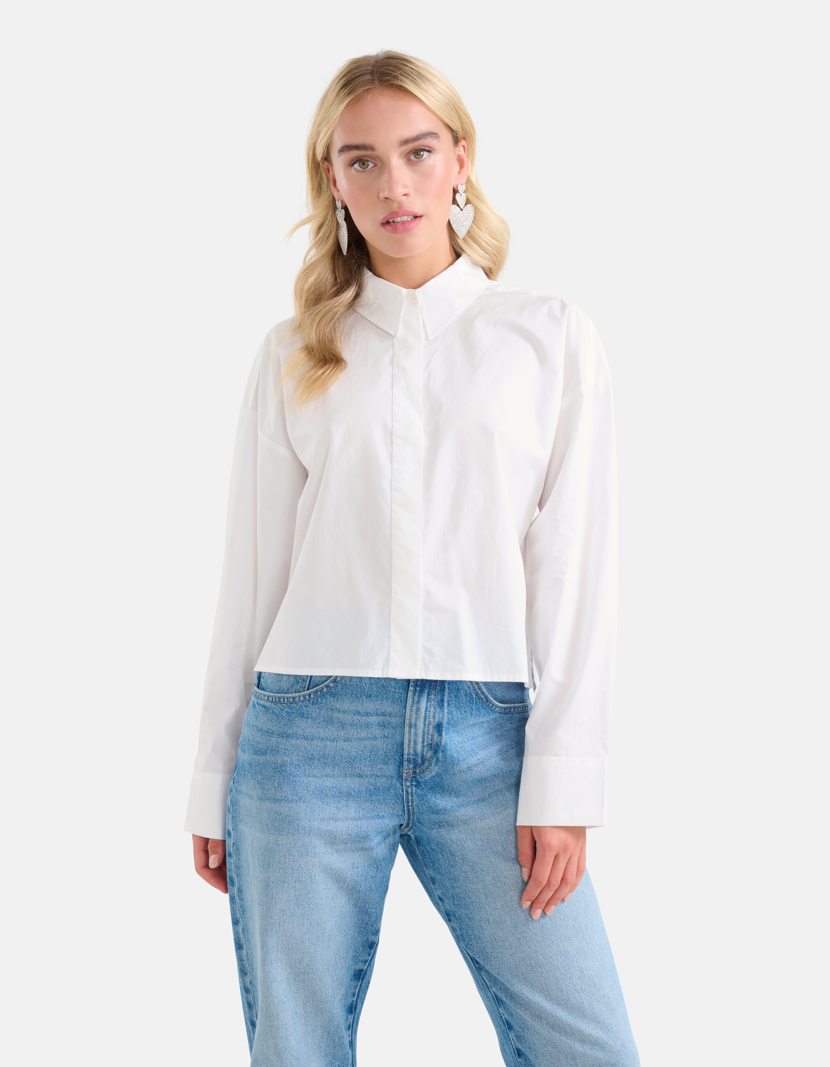 Gekürzte Bluse Weiß von Monica SHOEBY WOMEN