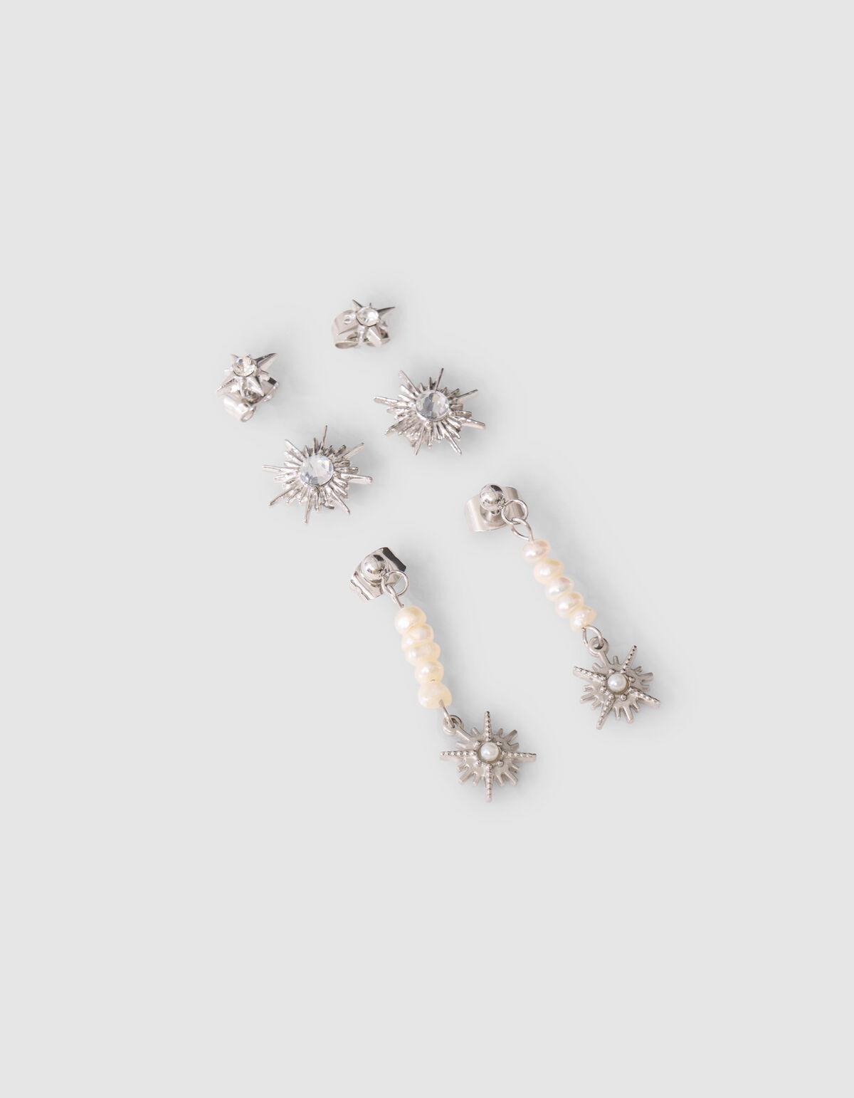 Sterren Oorbellen Set Zilver SHOEBY ACCESSOIRES