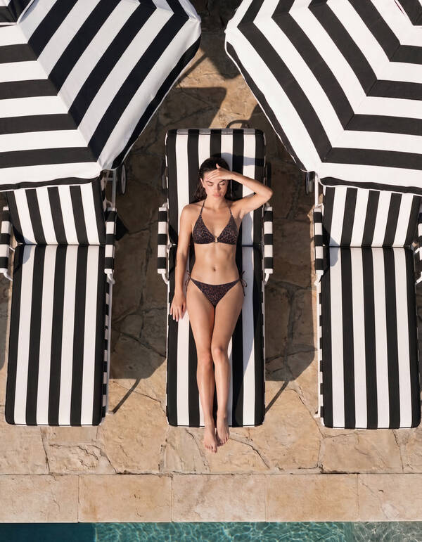 Leopard-Bikini-H&ouml;schen Dunkelbraun SHOEBY ACCESSOIRES