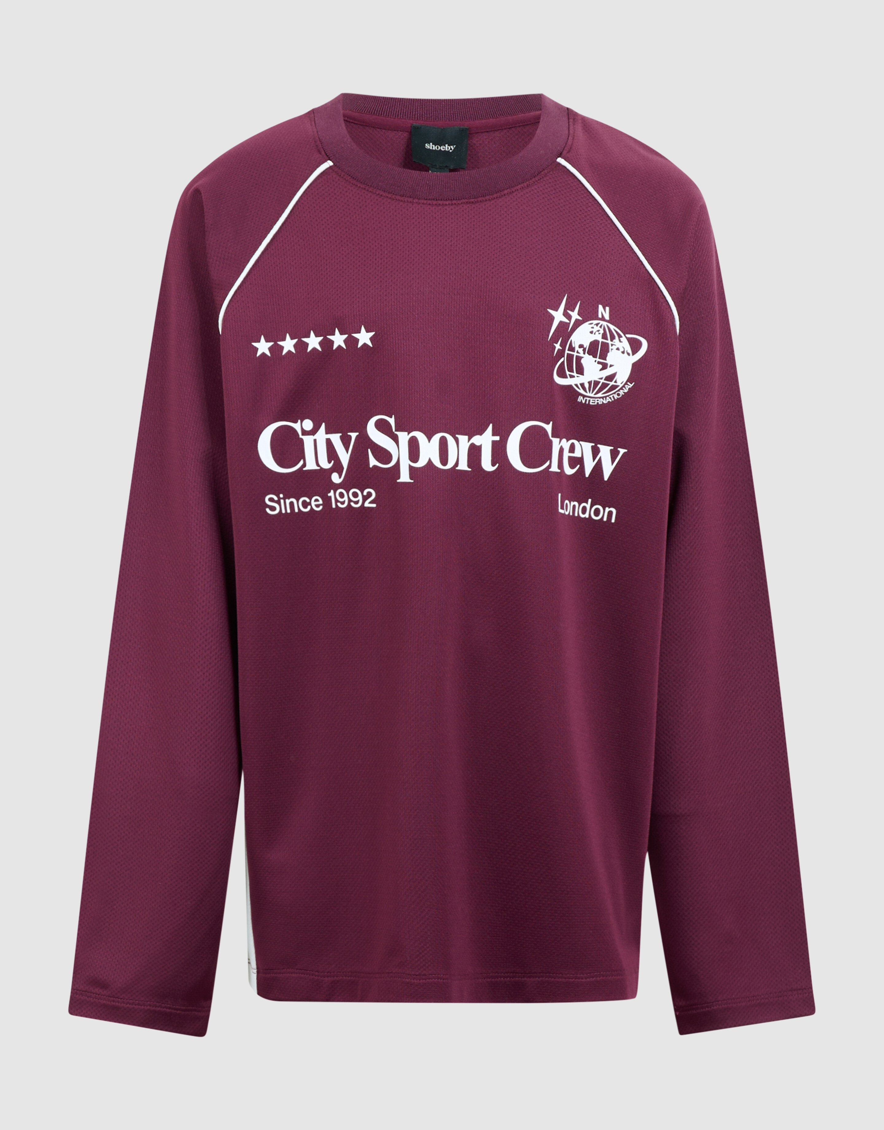 Sporty Longsleeve T-shirt Donkerrood SHOEBY BOYS