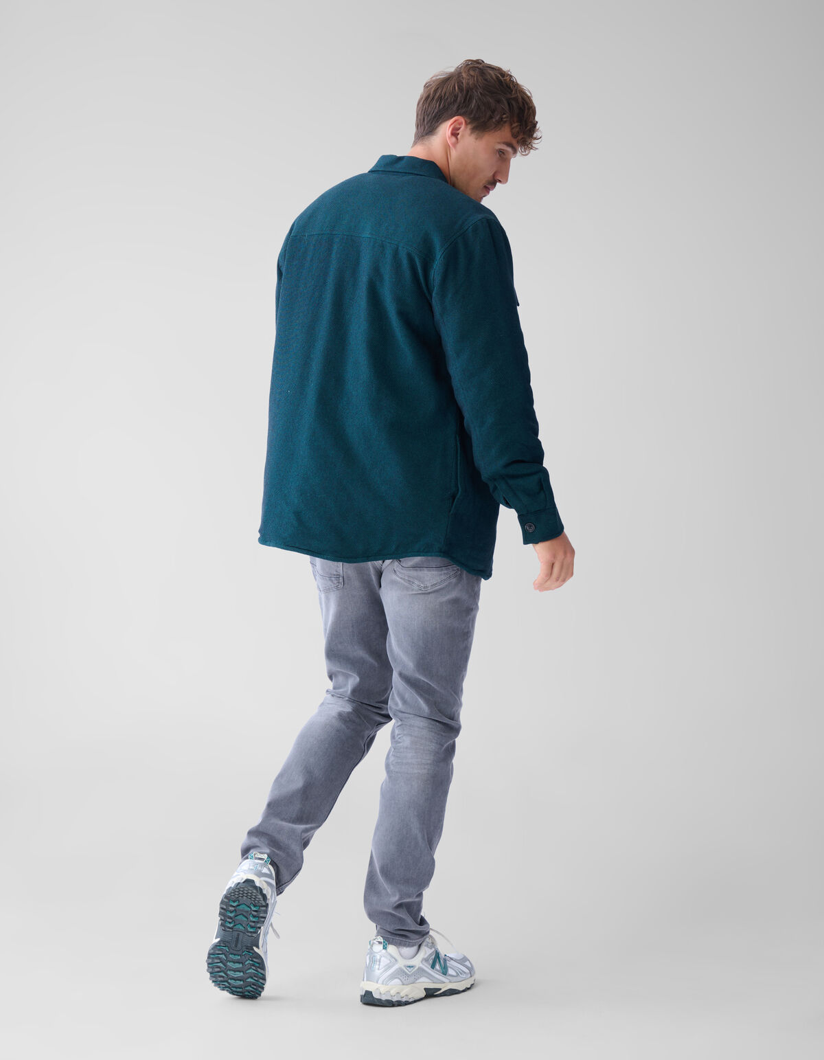 Gepolstertes &Uuml;berhemd Dunkelgr&uuml;n SHOEBY MEN