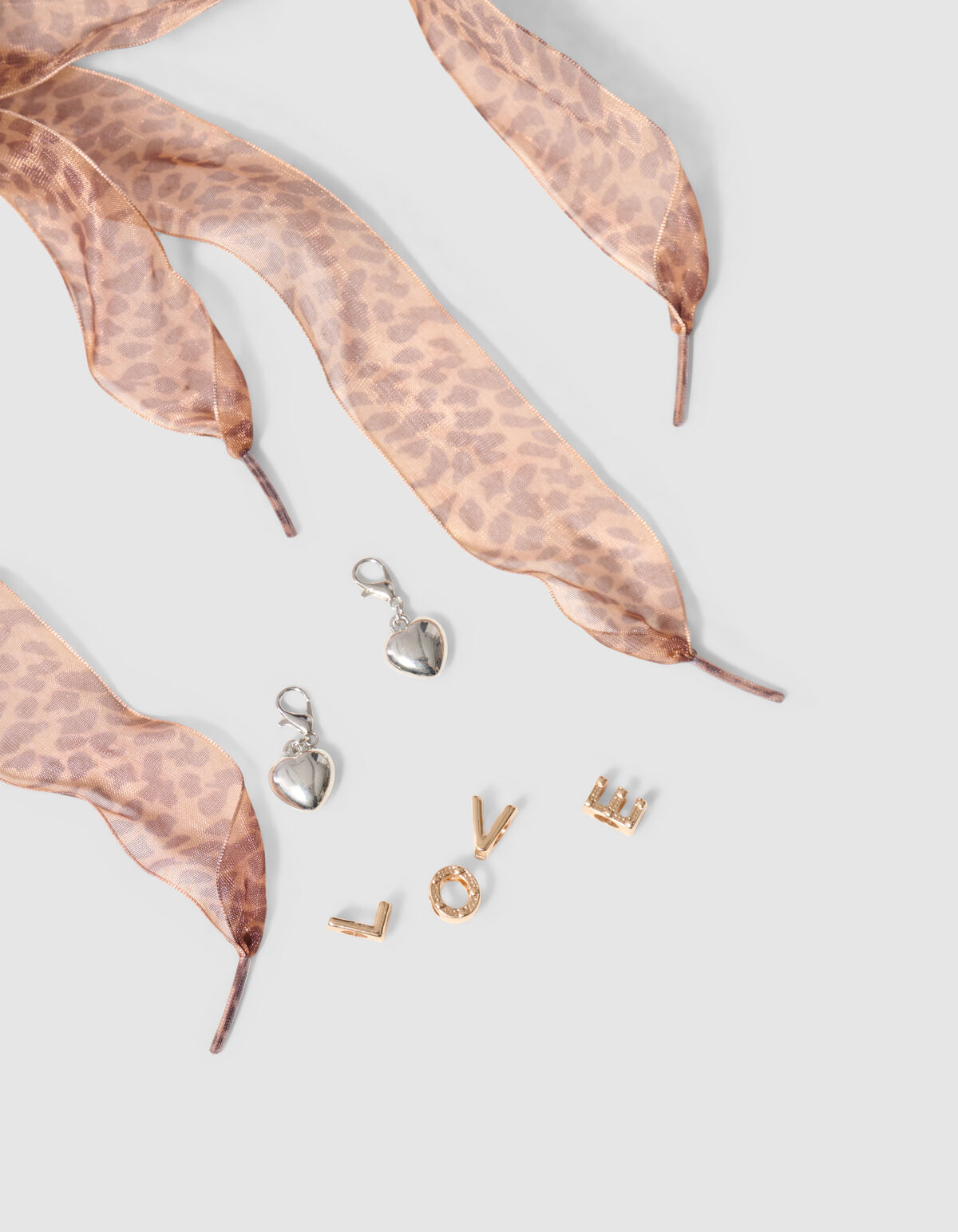 Leopard Schn&uuml;rsenkel Braun SHOEBY ACCESSOIRES